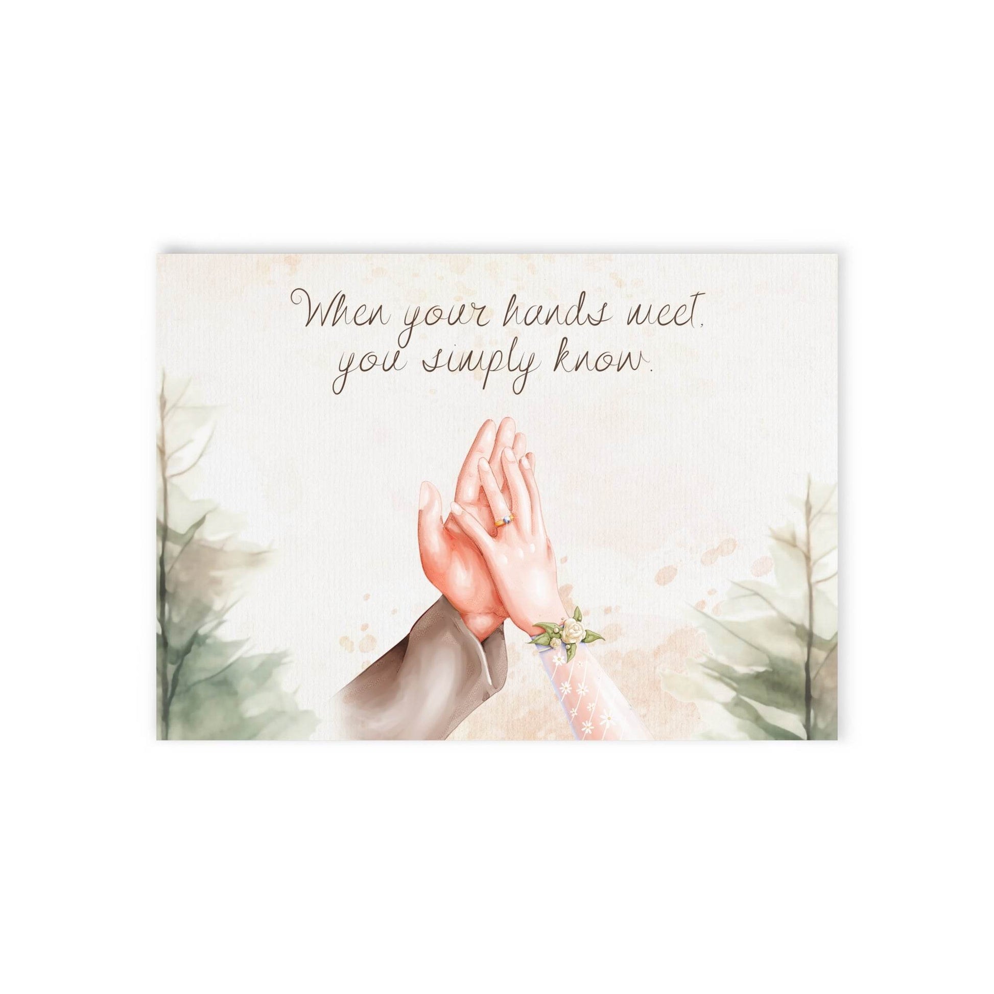 The Dreamer's Bookshop Cute "Your Hands" Wedding Card - The Dreamer's Bookshop.