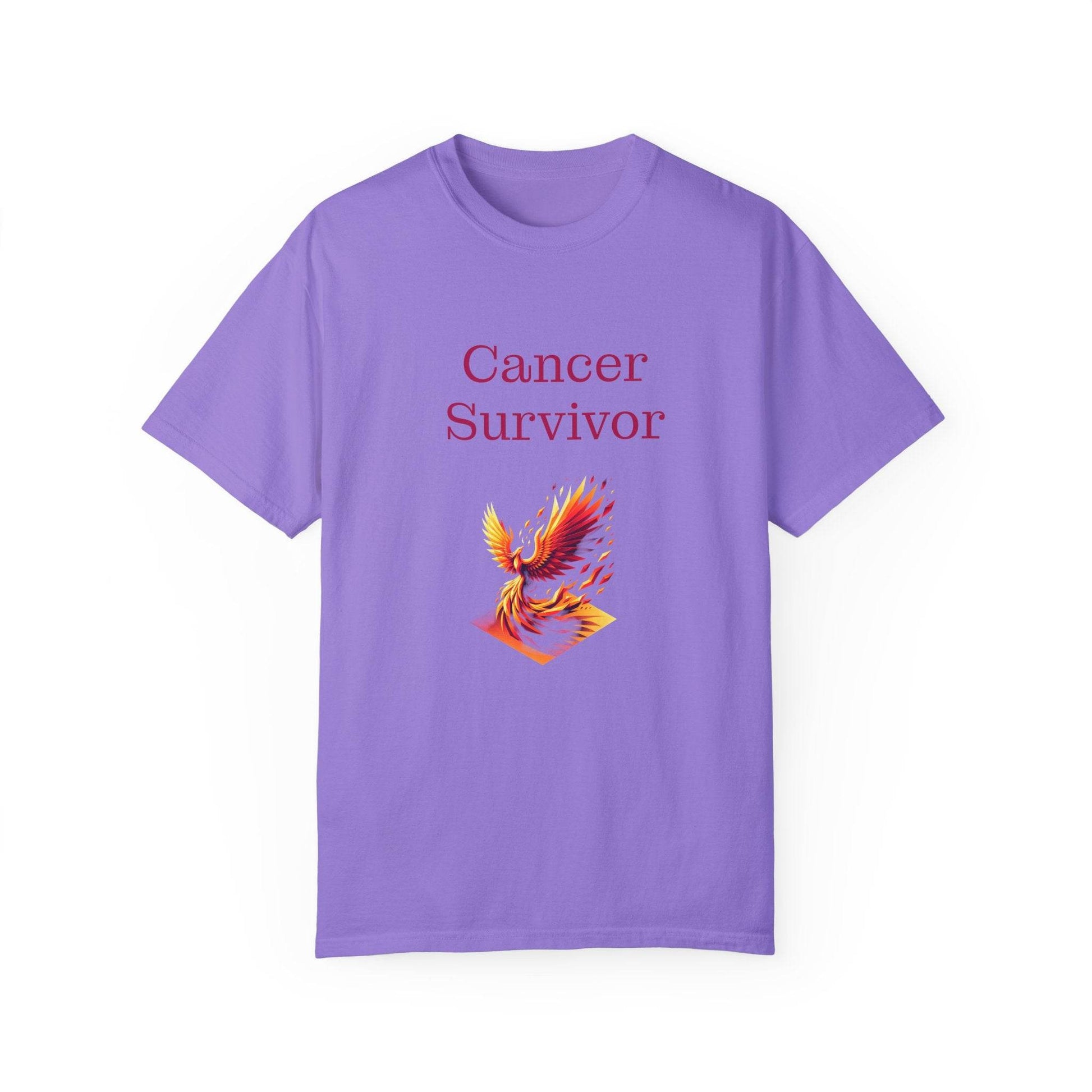 Cancer Survivor Unisex Garment-Dyed T-shirt - Inspirational Motivational Tee - The Dreamer's Bookshop.