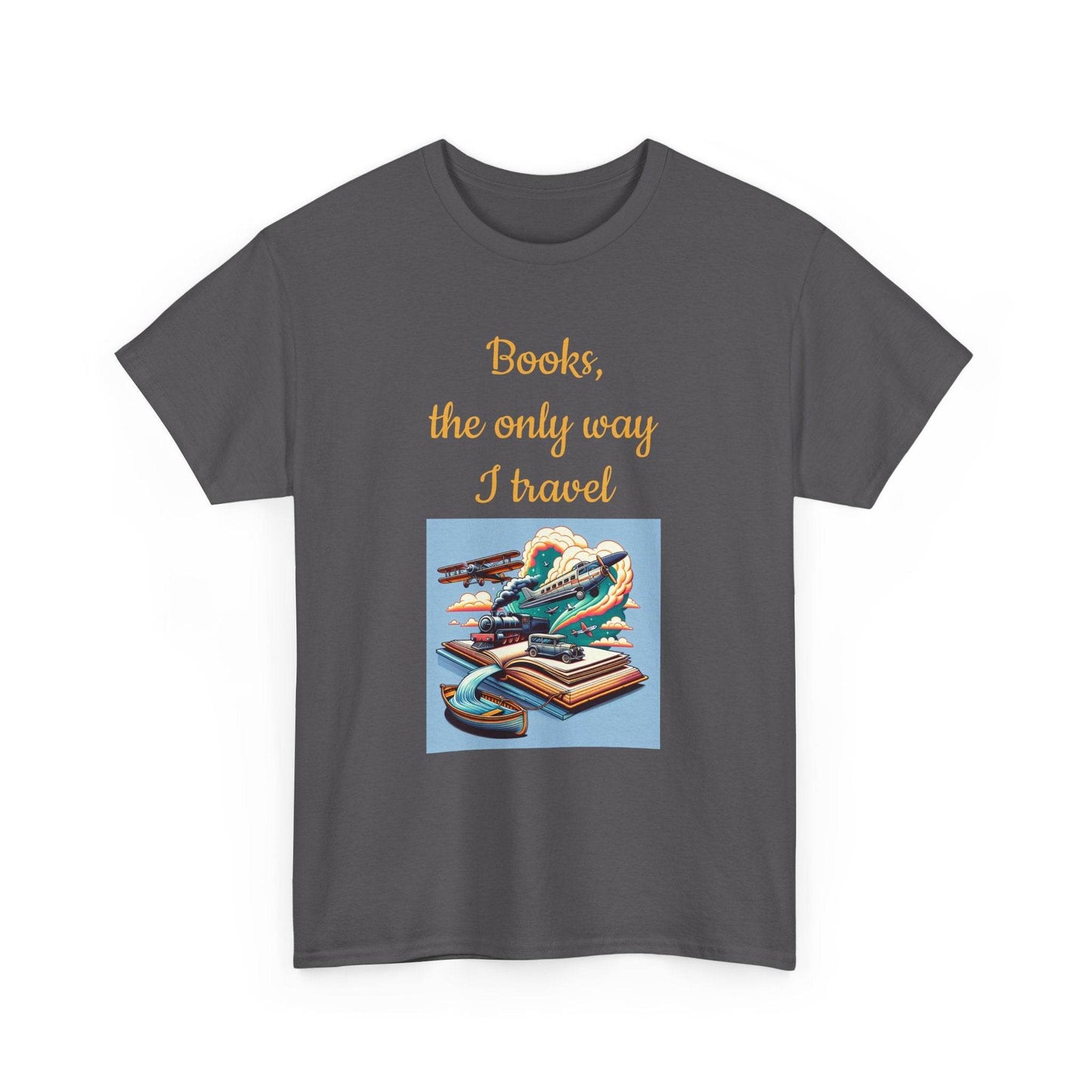 Travel - Unisex Heavy Cotton Tee for Book Lovers - The Dreamer's Bookshop.