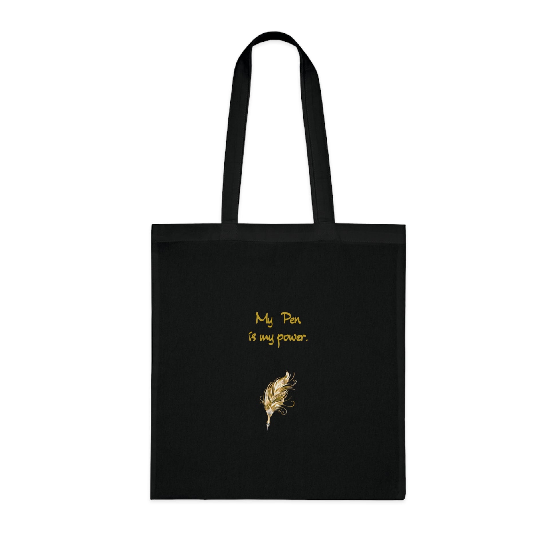 Inspirational Cotton Tote Bag - "My Pen is My Power" - The Dreamer's Bookshop.