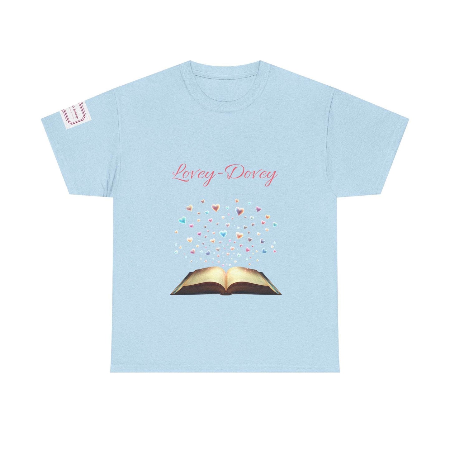 Lovey-Dovey - Unisex Heavy Cotton Tee - Sweet Romance - The Dreamer's Bookshop.