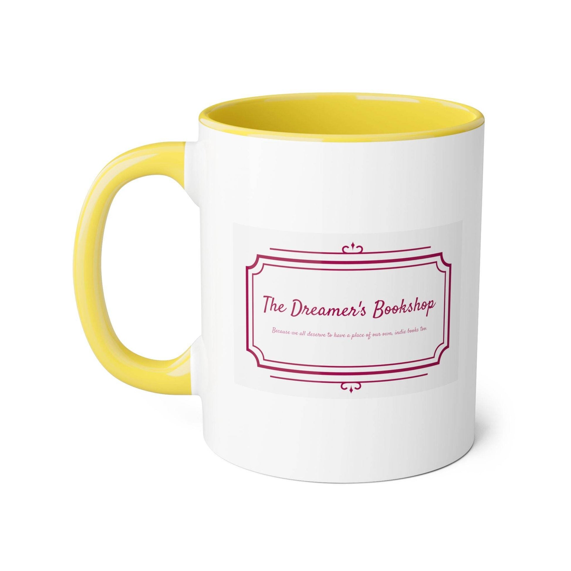 Personalized Dreamer's Bookshop Accent Mug - 11oz Coffee Cup for Book Lovers - The Dreamer's Bookshop.