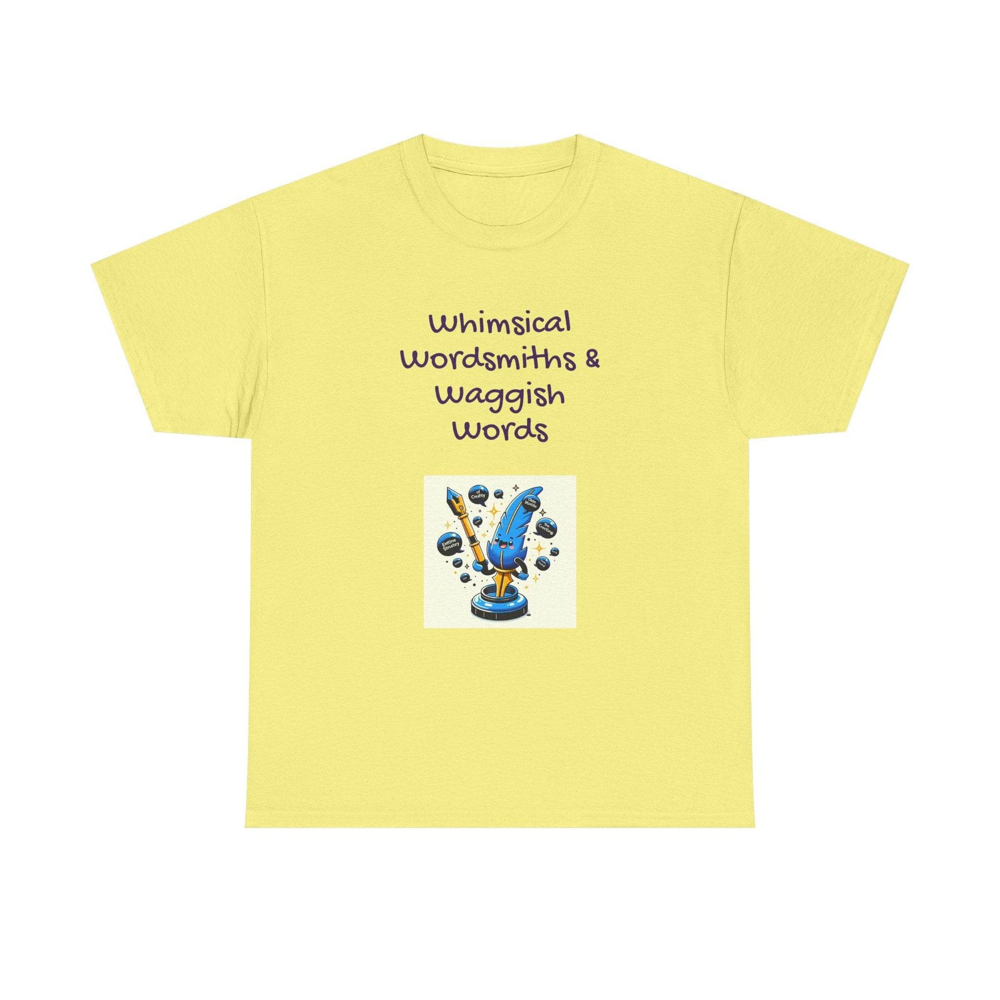 Whimsical Words Unisex Cotton Tee - Fun Graphic T-Shirt for Word Lovers - The Dreamer's Bookshop.