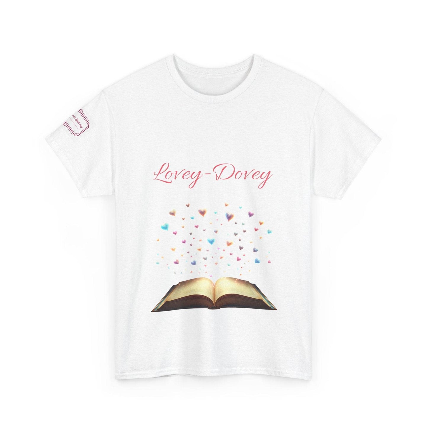 Lovey-Dovey - Unisex Heavy Cotton Tee - Sweet Romance - The Dreamer's Bookshop.