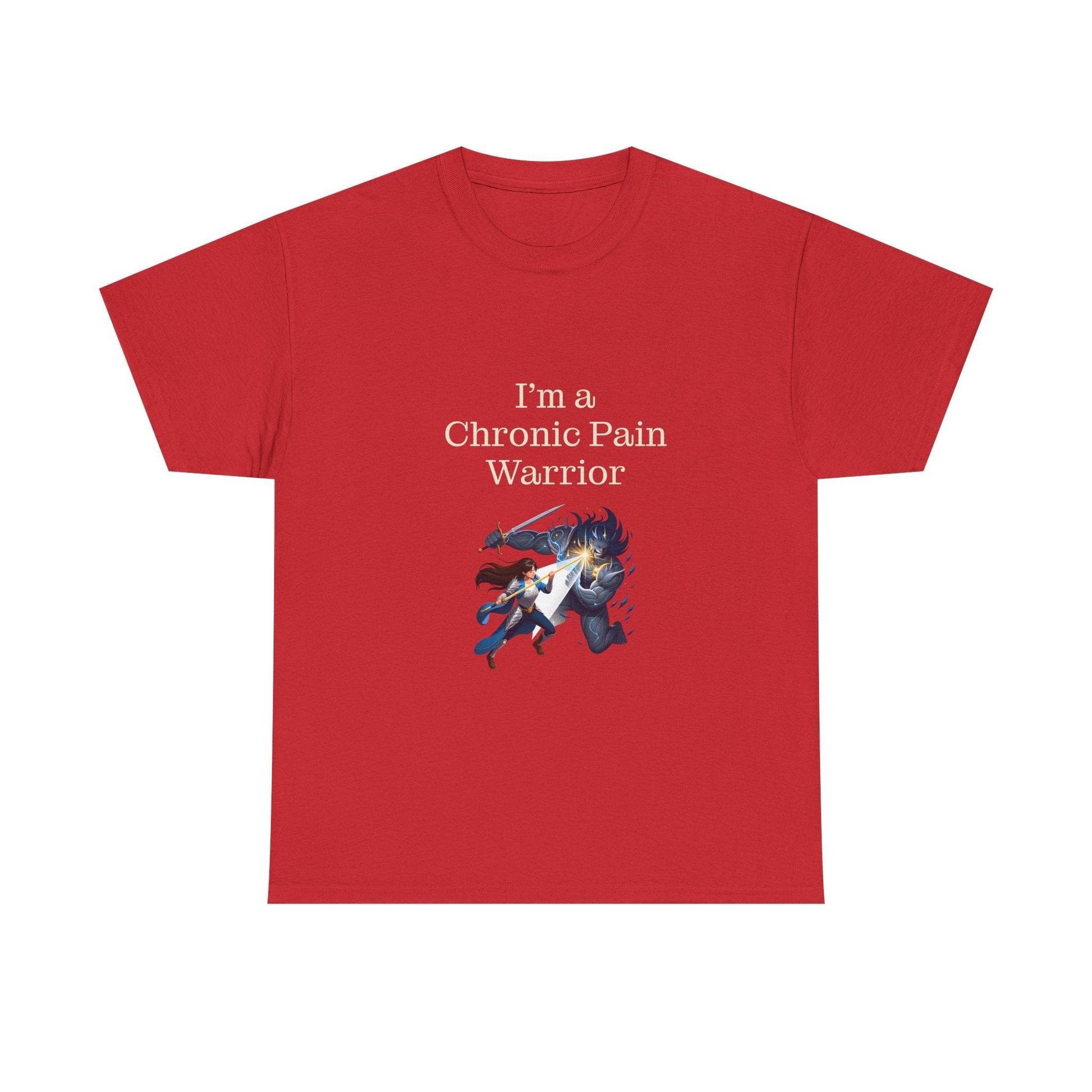 Chronic Pain Warrior Unisex Heavy Cotton Tee - Empowering Apparel for Health Awareness - The Dreamer's Bookshop.