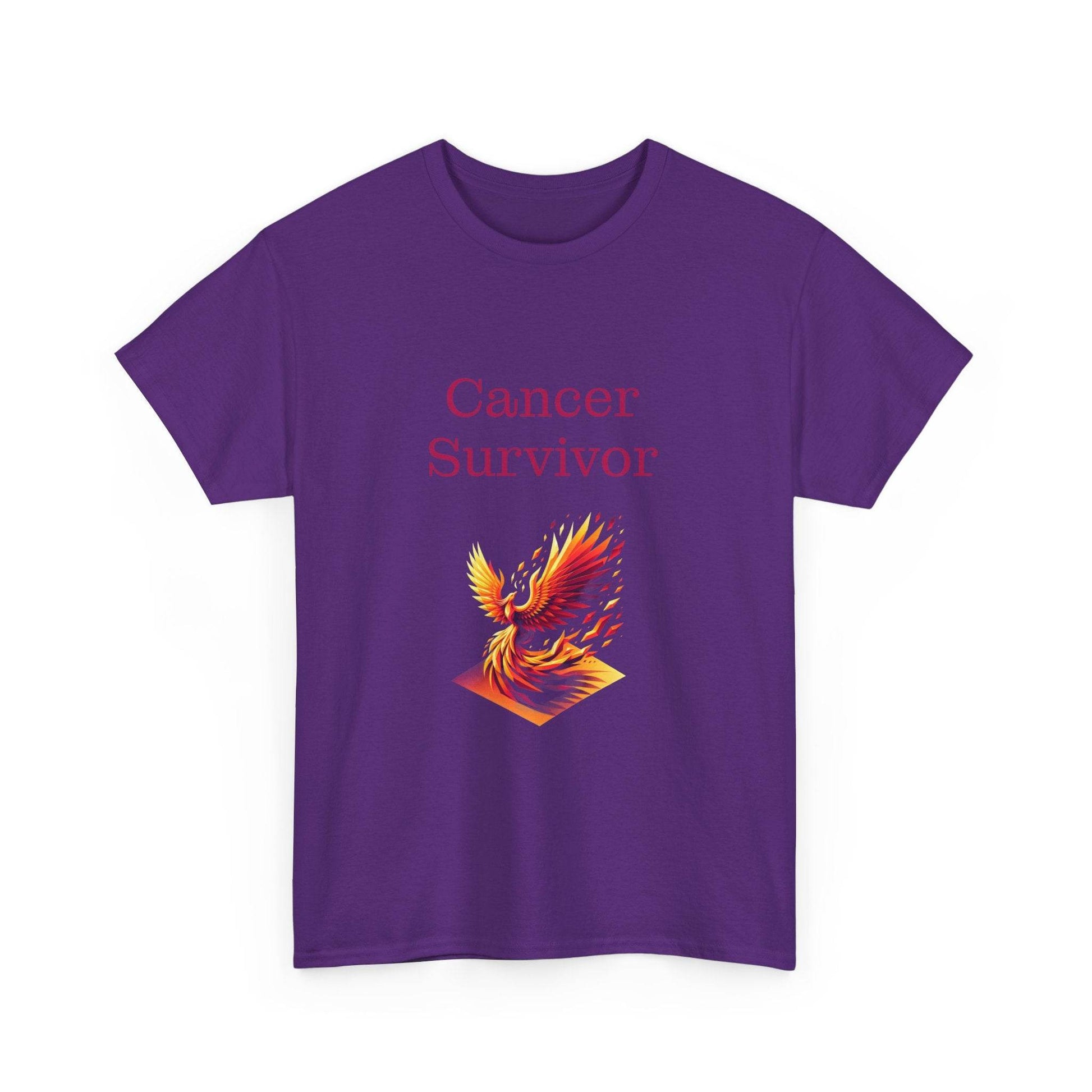 Cancer Survivor Unisex Heavy Cotton Tee - Inspirational Battle T-Shirt - The Dreamer's Bookshop.