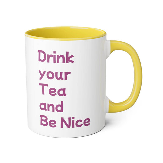 Drink your Tea Mug - 11oz Tea Cup for Cat Lovers - The Dreamer's Bookshop.