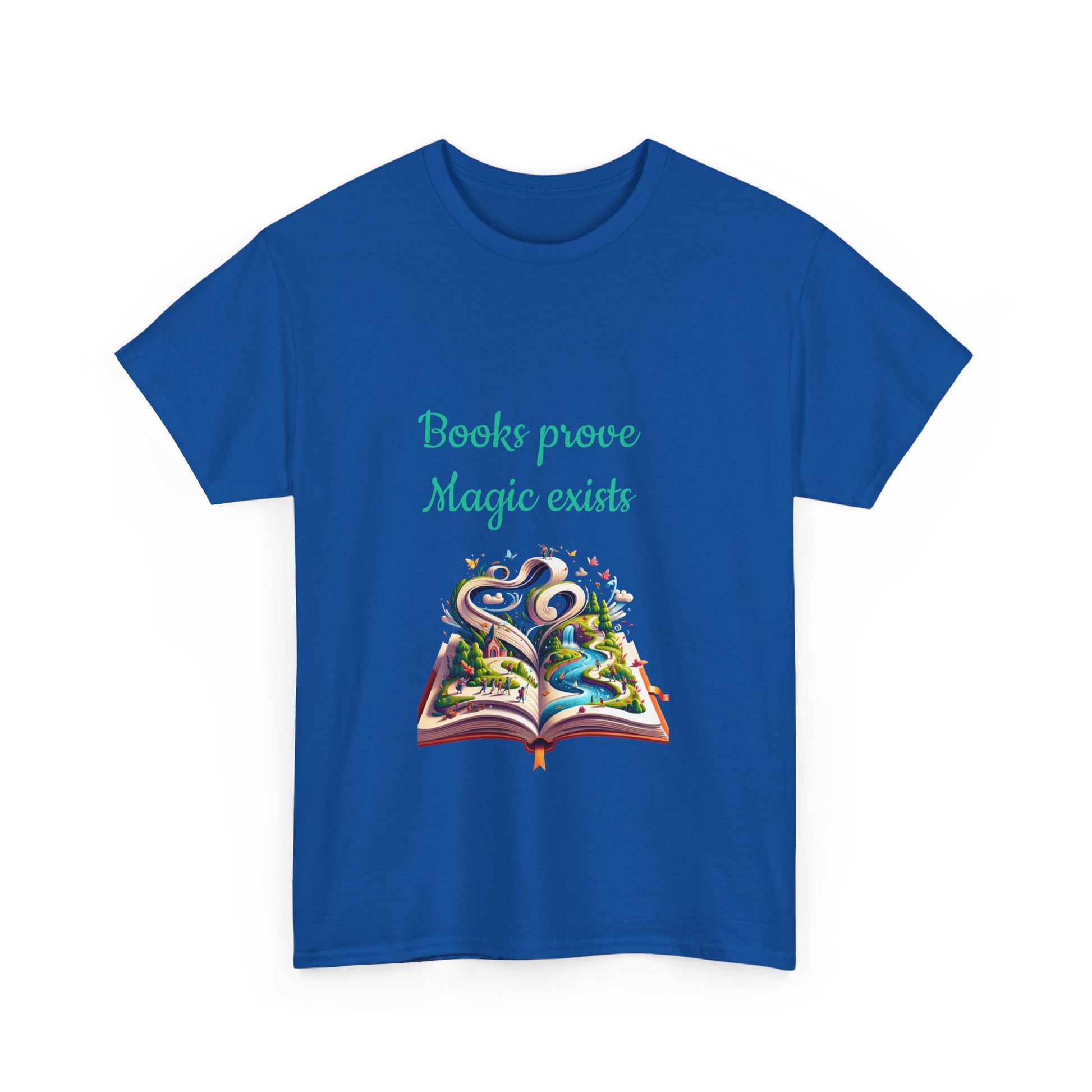 Book Lover's Unisex Heavy Cotton Tee - "Magic Exists" - The Dreamer's Bookshop.