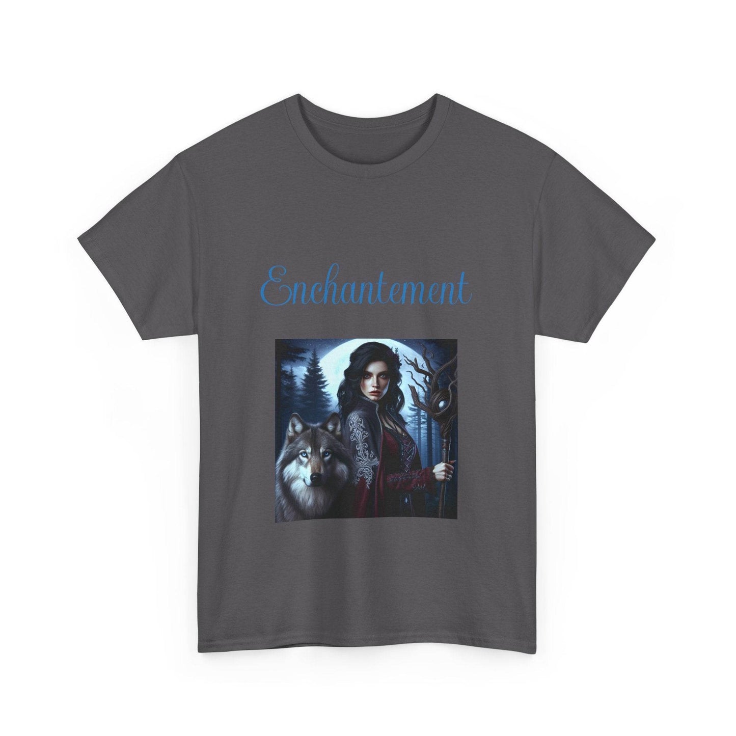 Enchanted Wolf Unisex Heavy Cotton Tee - The Dreamer's Bookshop.