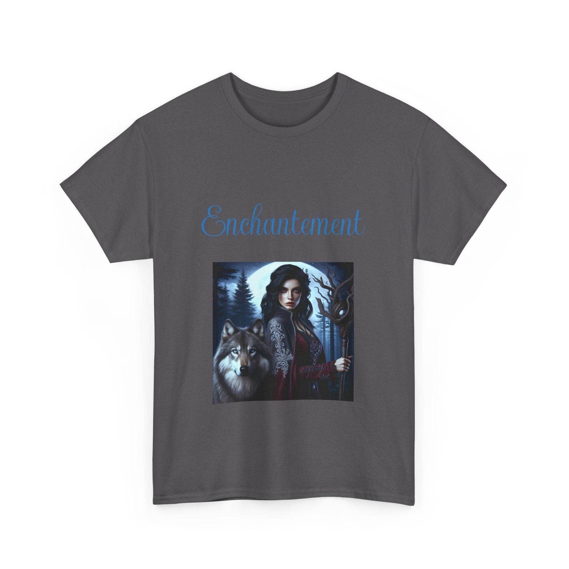 Enchanted Wolf Unisex Heavy Cotton Tee - The Dreamer's Bookshop.