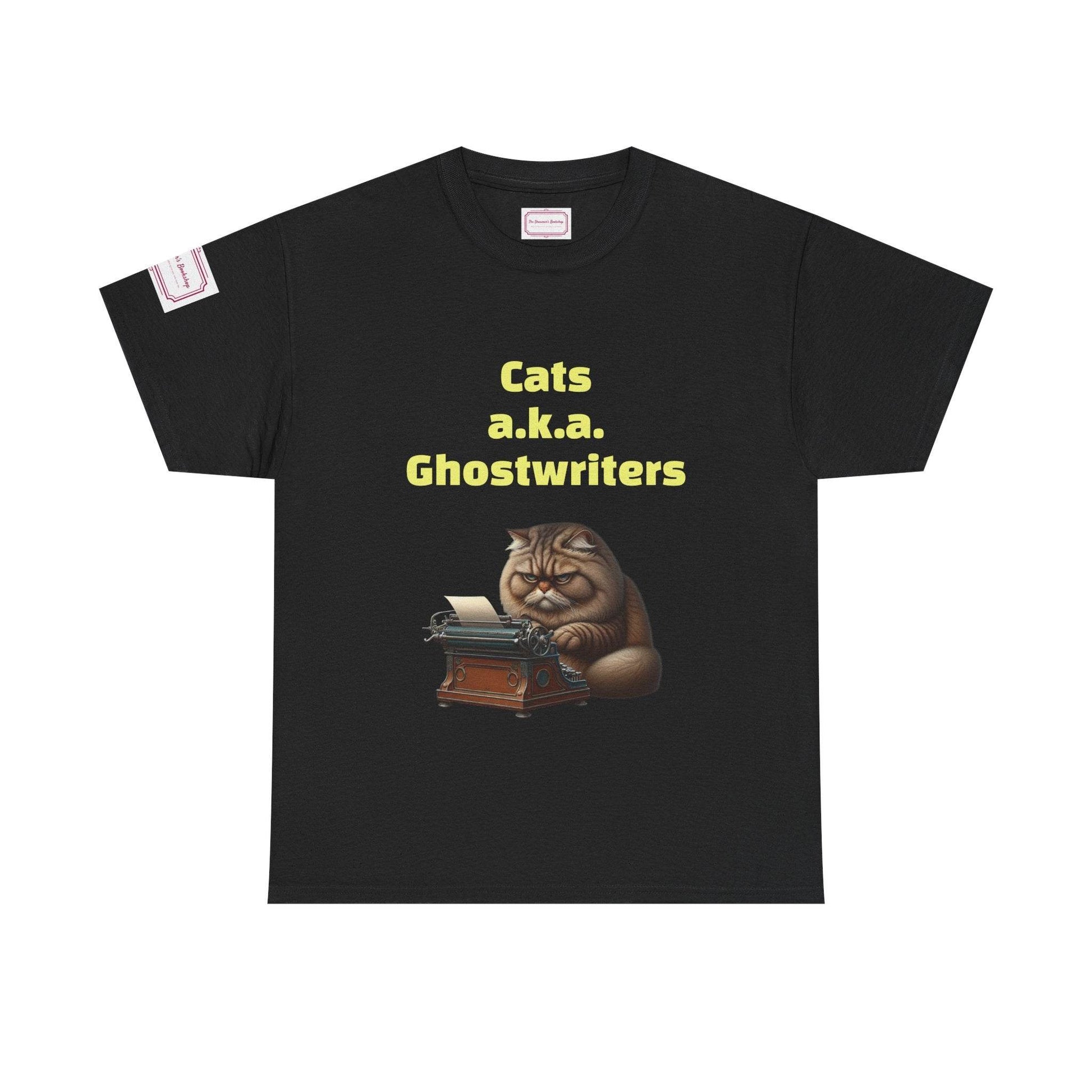 Cats Ghostwriters - Unisex Heavy Cotton Tee - Perfect for Book Lovers - The Dreamer's Bookshop.