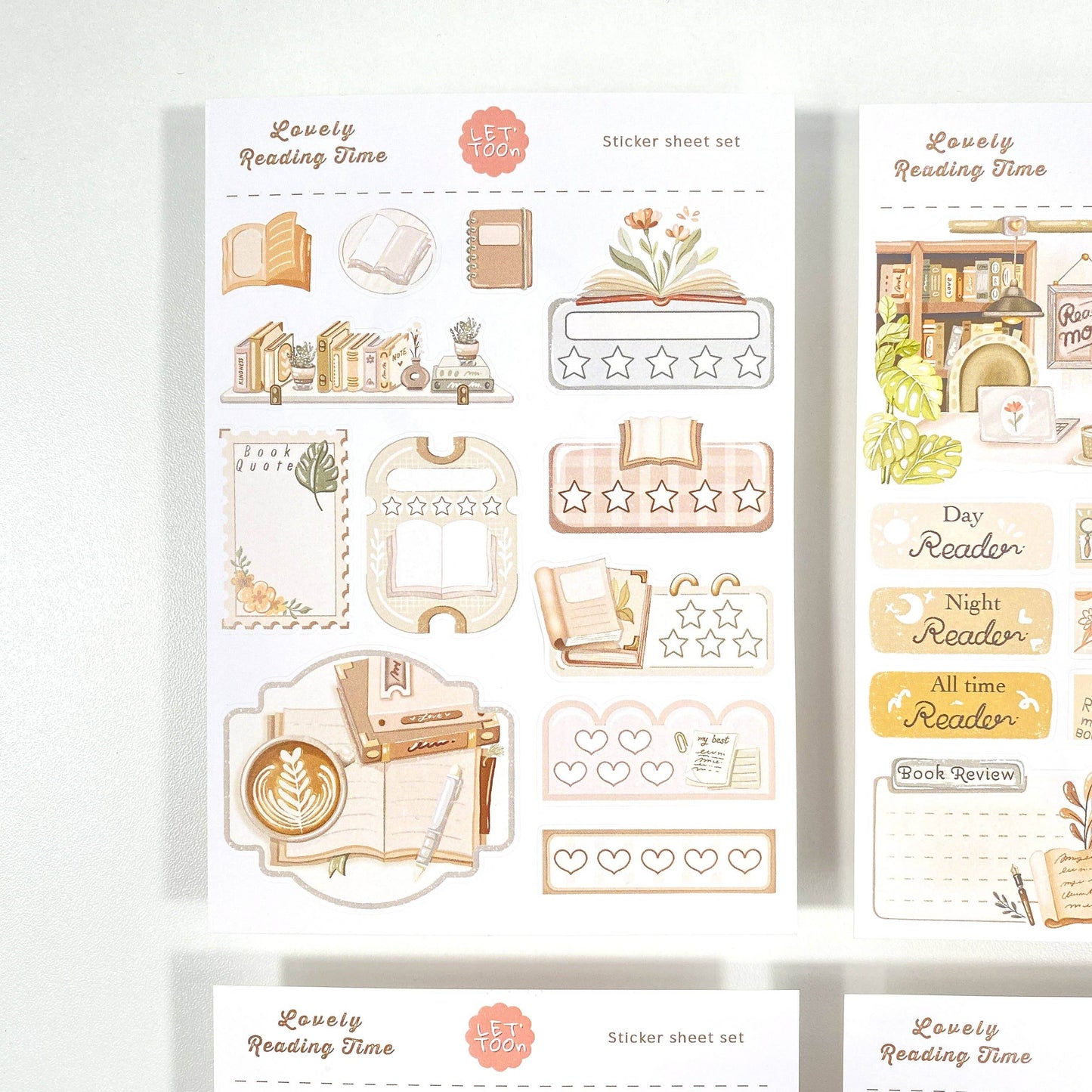 LETTOOn - Heerlijke leestijd - Stickerset - The Dreamer's Bookshop.