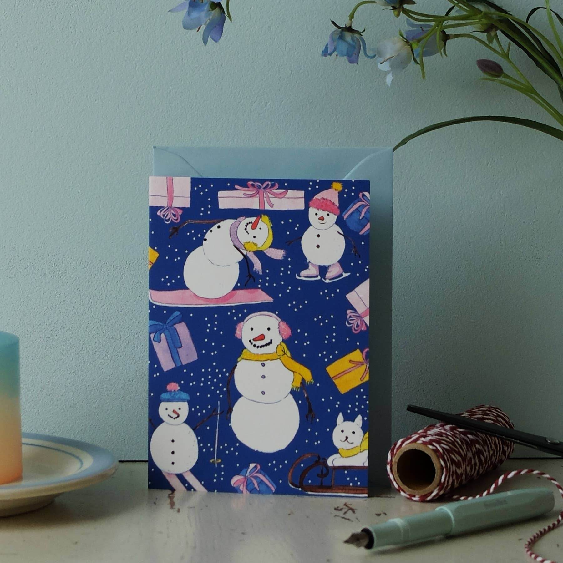 Wonder Of Today - Sneeuwmannen wenskaart - The Dreamer's Bookshop.
