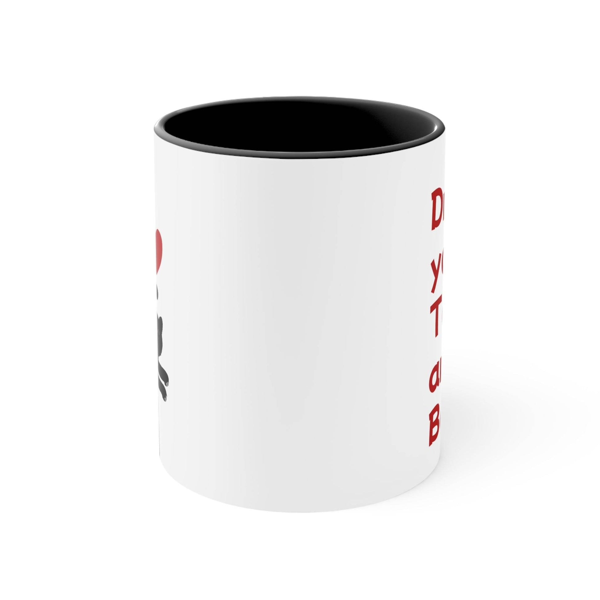 Funny Cat Love Accent Mug - 11oz Drink your Tea Cup - The Dreamer's Bookshop.