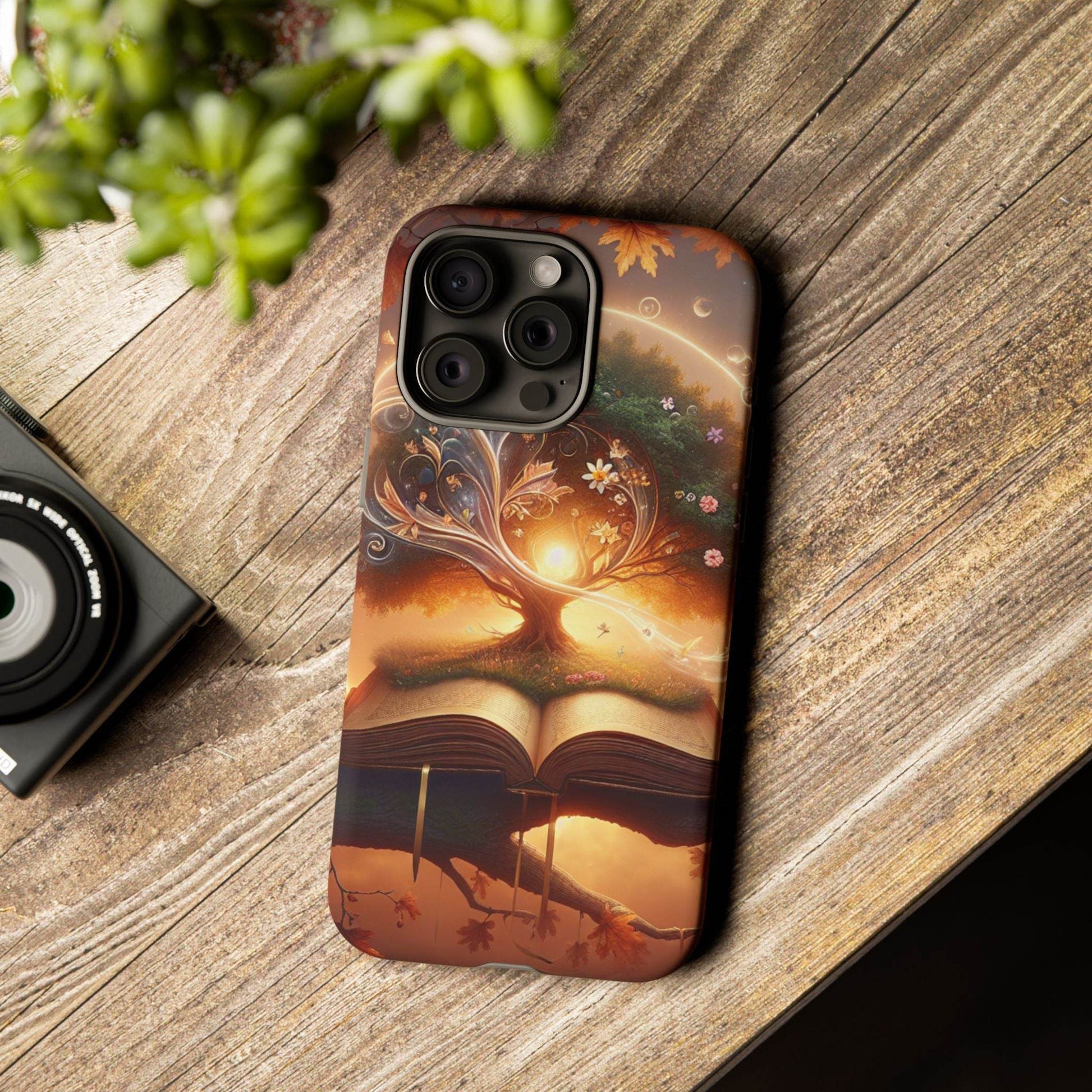 Nature-Inspired iPhone & Samsung Phone Case with Tree of Life Design - The Dreamer's Bookshop.