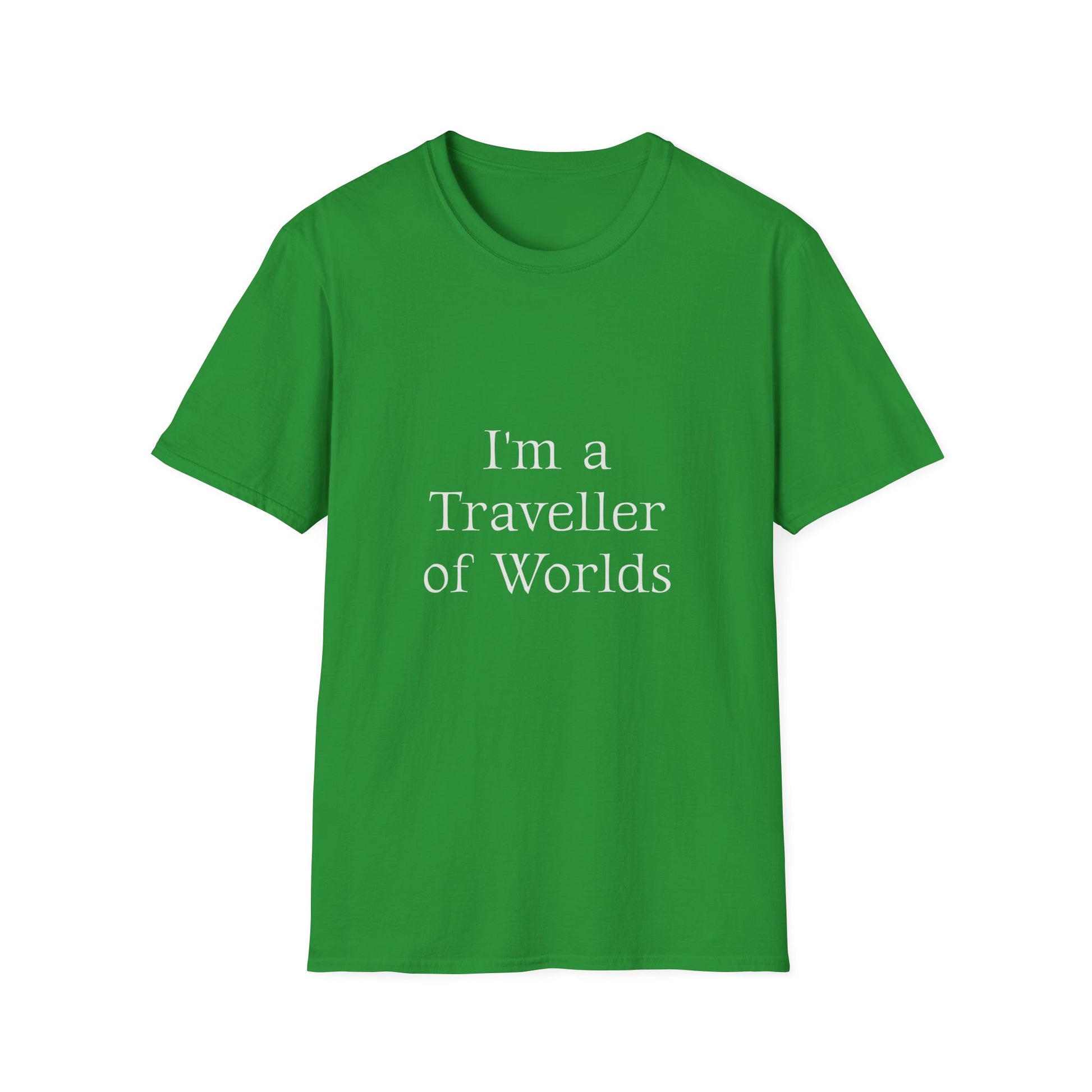 Unisex Travel-Inspired T-Shirt - "I'm a Traveller of Worlds" - Perfect for Book Lovers - The Dreamer's Bookshop.