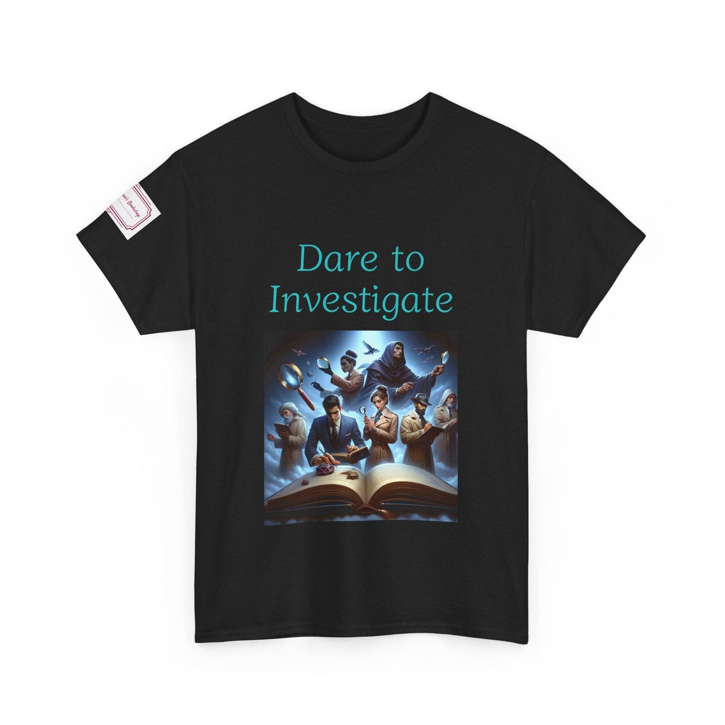 Investigate - Graphic Unisex Heavy Cotton Tee - Crime/Mystery Books - The Dreamer's Bookshop.