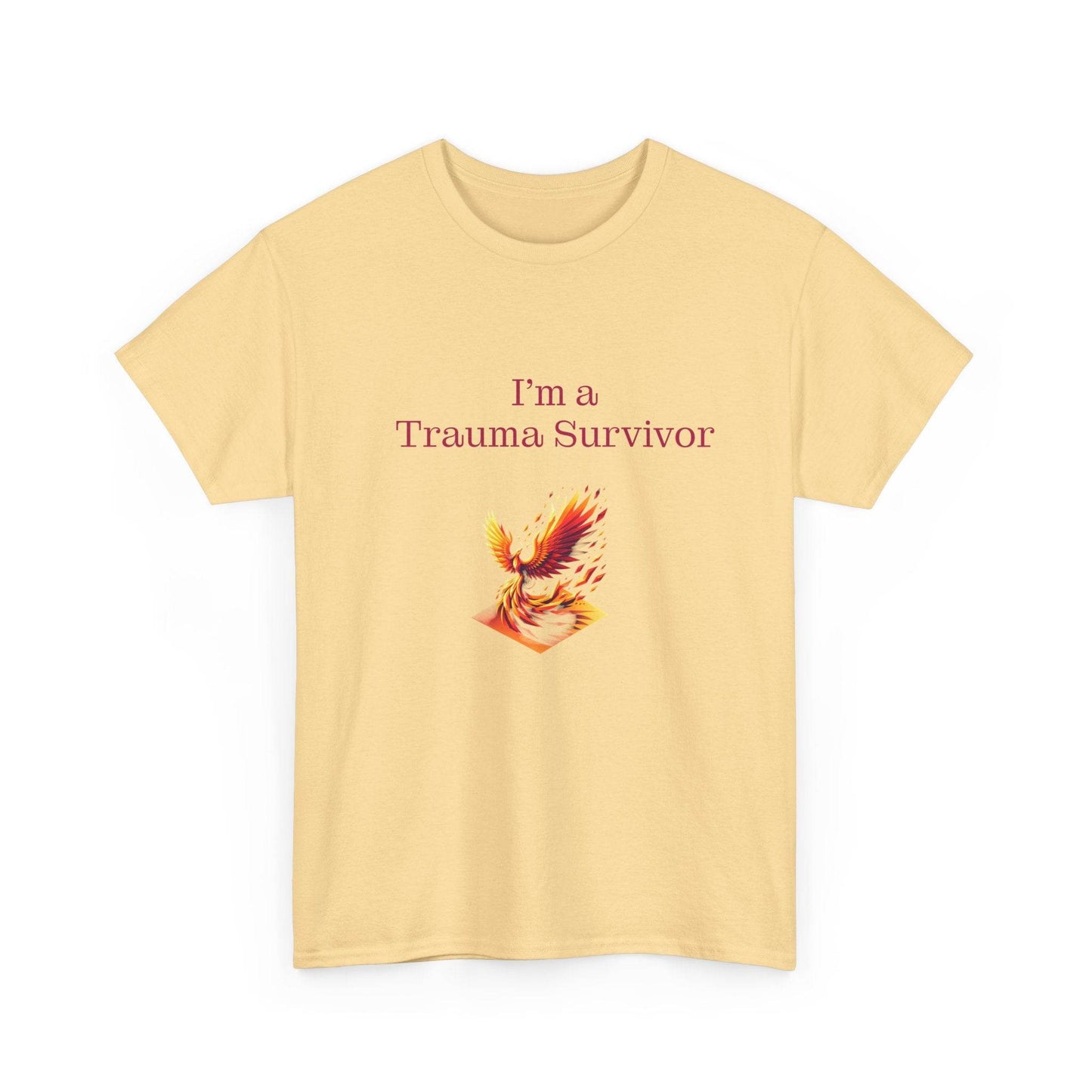 Trauma Survivor Unisex Heavy Cotton Tee - Empowering Apparel for Health Awareness - The Dreamer's Bookshop.