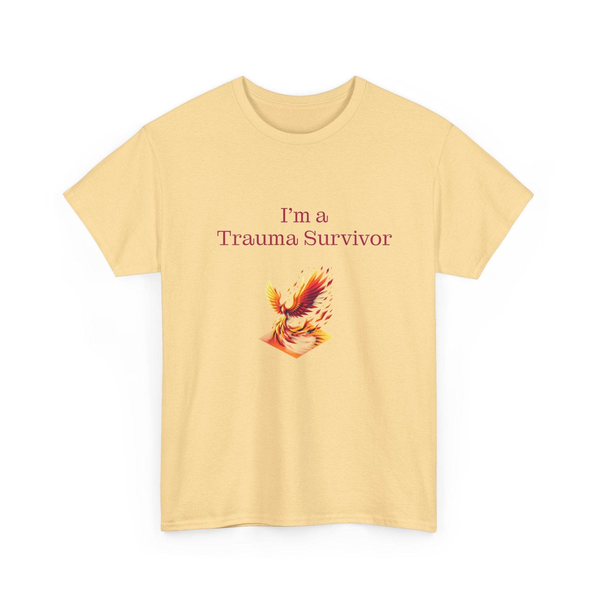 Trauma Survivor Unisex Heavy Cotton Tee - Empowering Apparel for Health Awareness - The Dreamer's Bookshop.