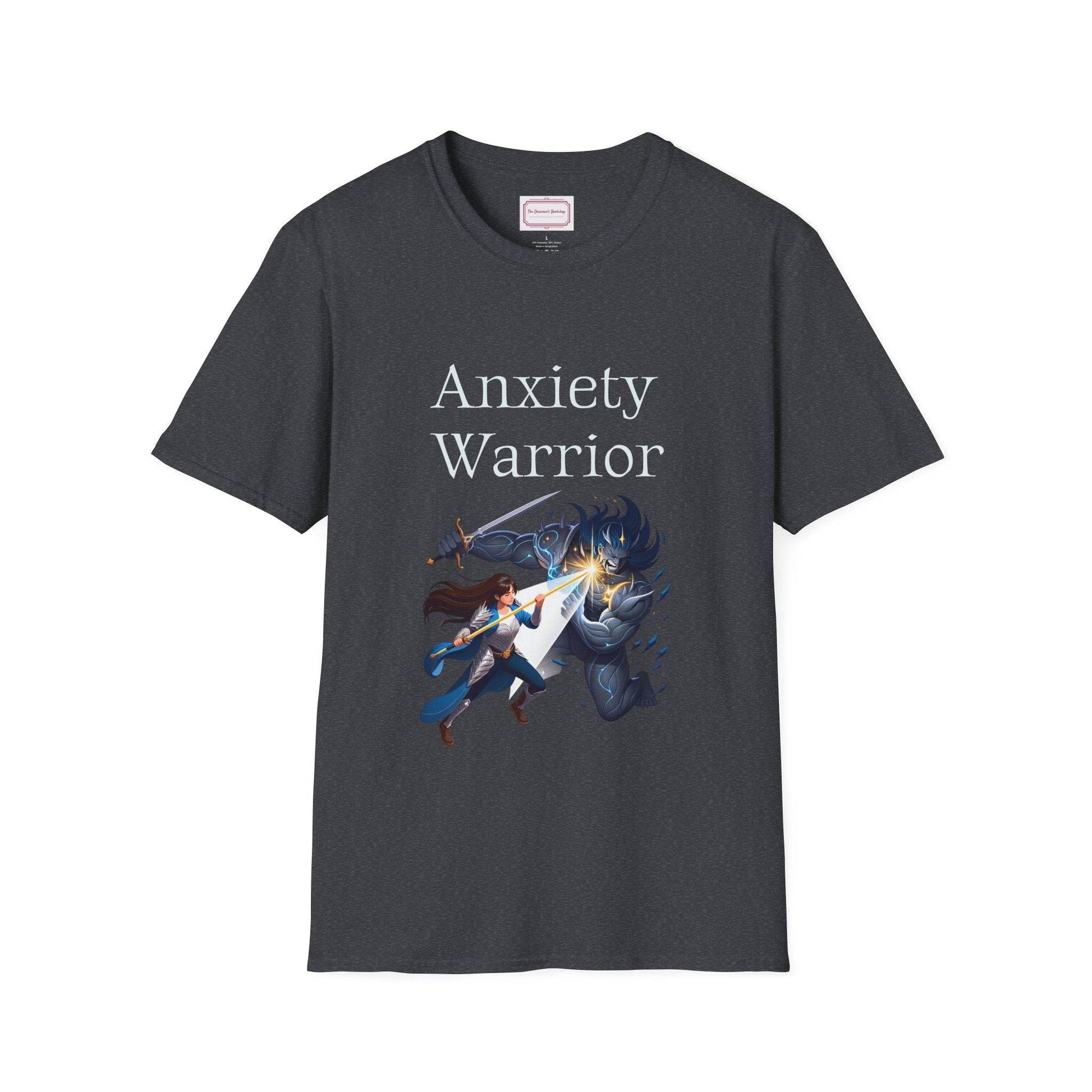 Anxiety Warrior Unisex Softstyle T-Shirt - Embrace Your Battles - The Dreamer's Bookshop.