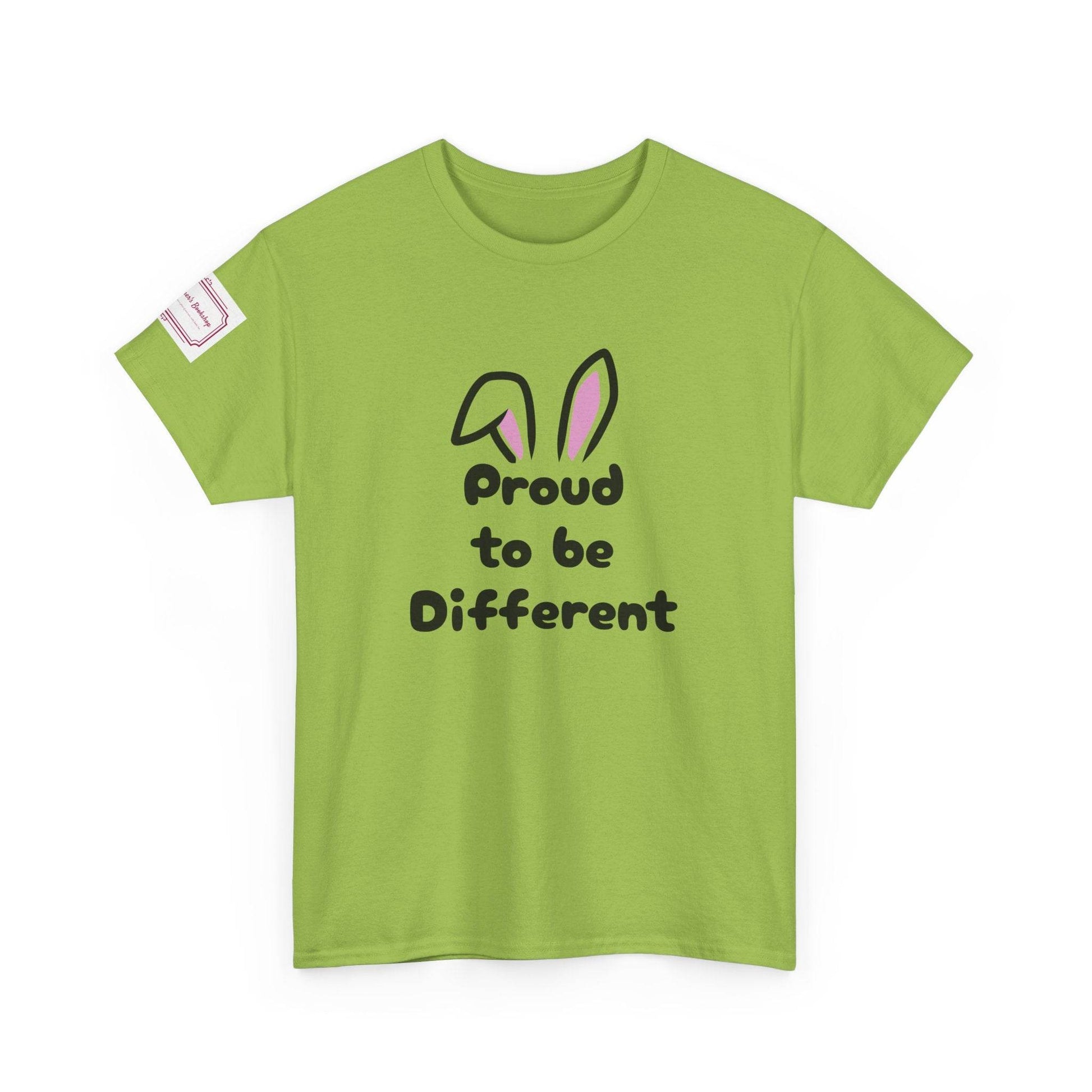 Proud to be Different Unisex Heavy Cotton Tee - Fun & Inclusive Graphic T-Shirt - The Dreamer's Bookshop.