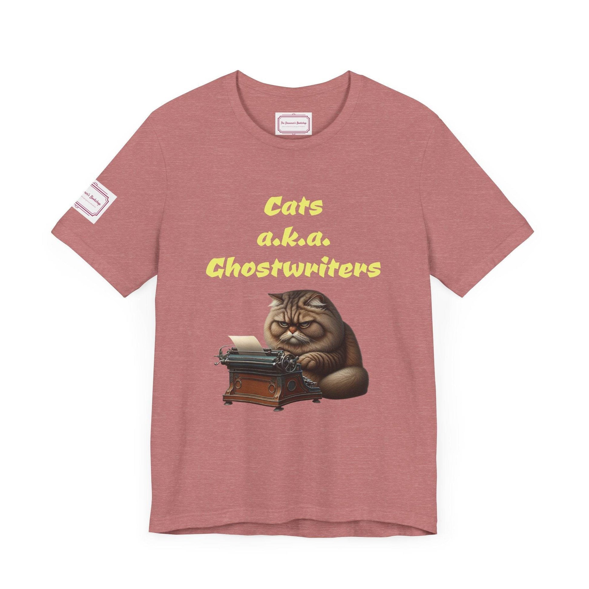 Cats Ghostwriters Tee - Fun Short Sleeve Shirt for Writers & Book Lovers - The Dreamer's Bookshop.
