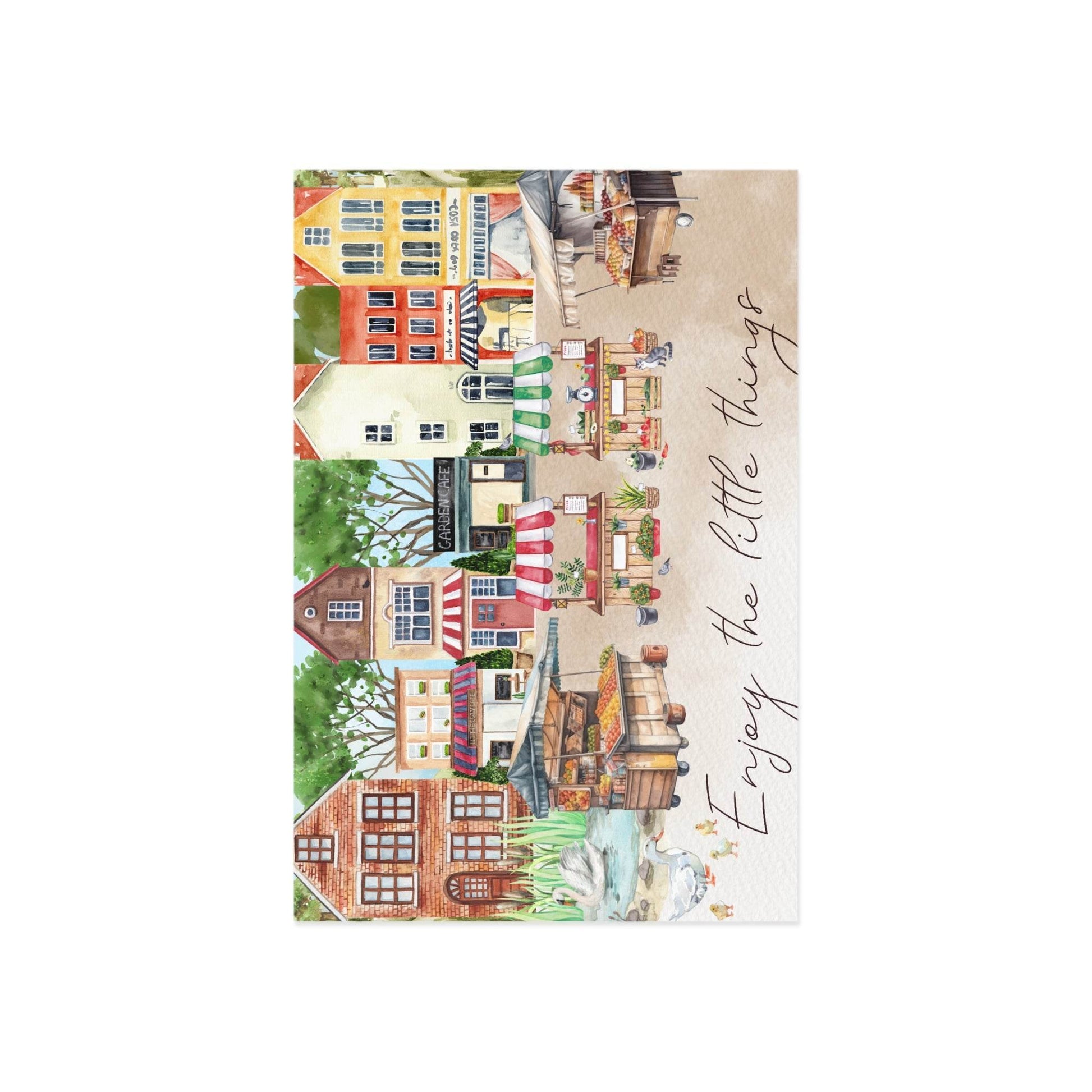 The Dreamer's Bookshop "Small Town Market" Enjoy the Little Things Card - The Dreamer's Bookshop.