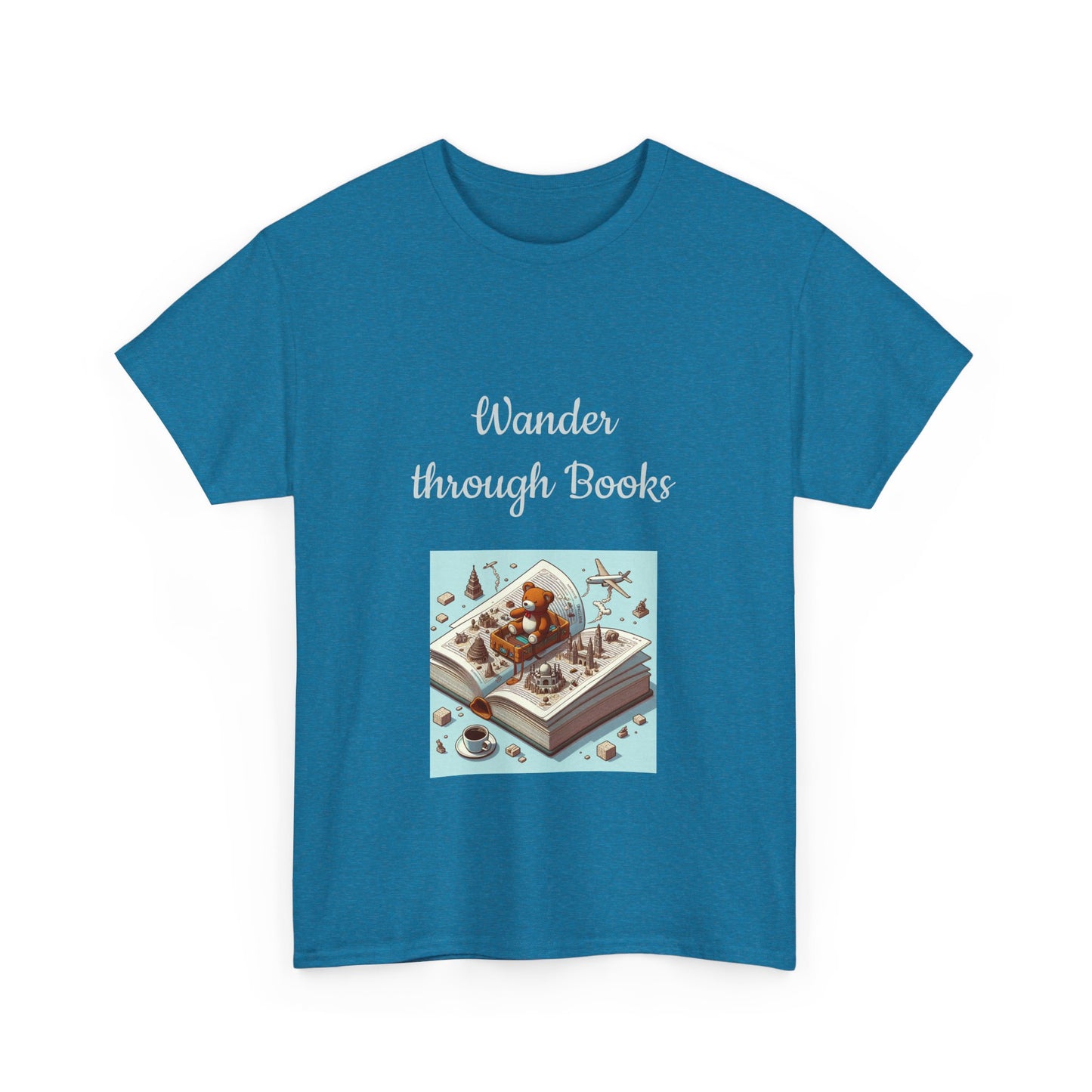 Book Lover's Unisex Heavy Cotton Tee - "Wander" - The Dreamer's Bookshop.