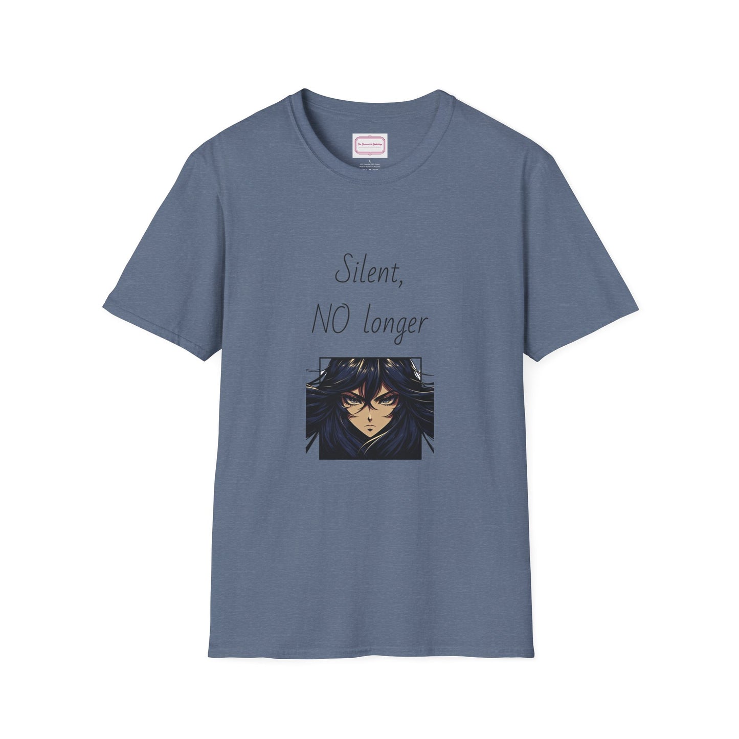 Inspirational Unisex Softstyle T-Shirt - "Silent, NO longer" - The Dreamer's Bookshop.