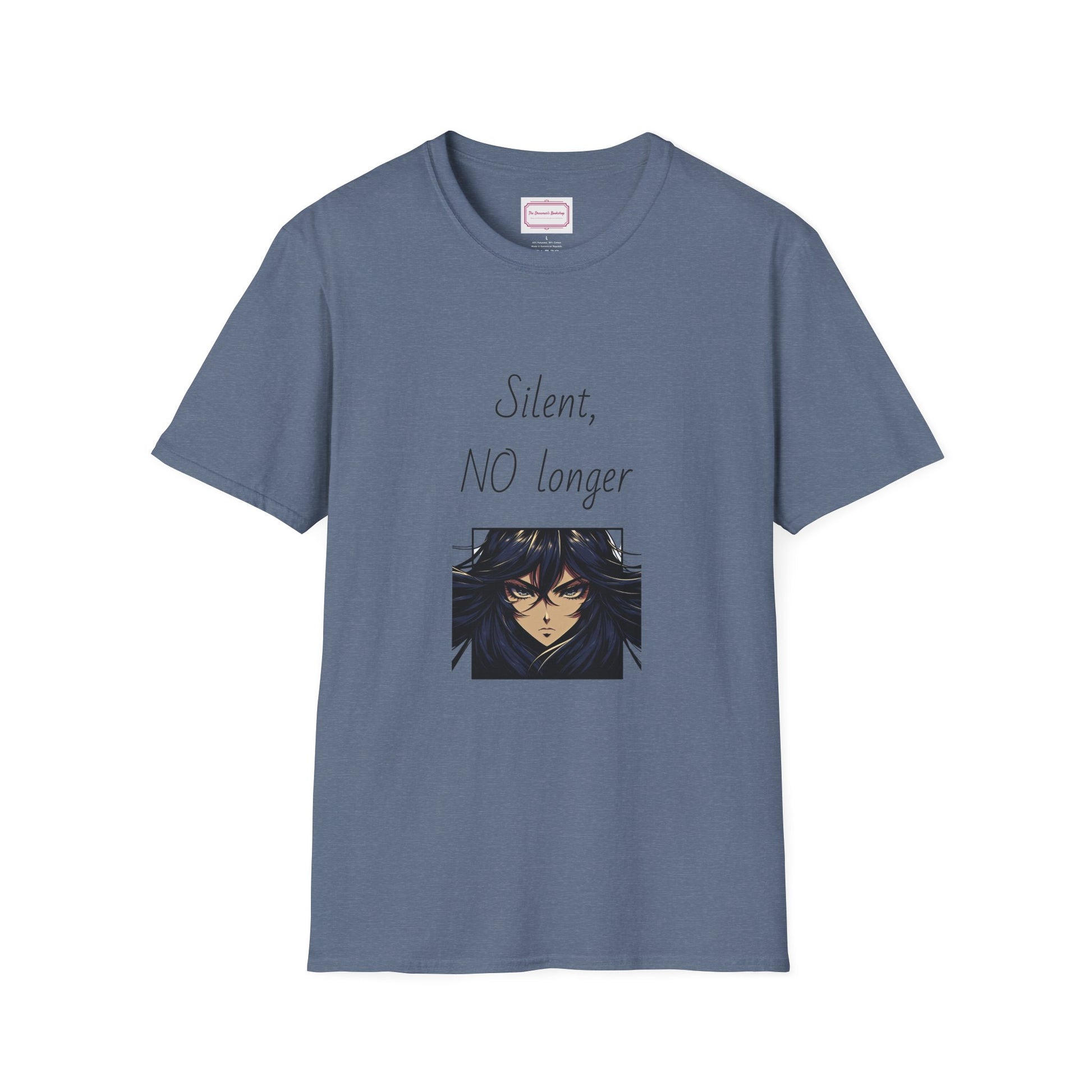 Inspirational Unisex Softstyle T-Shirt - "Silent, NO longer" - The Dreamer's Bookshop.