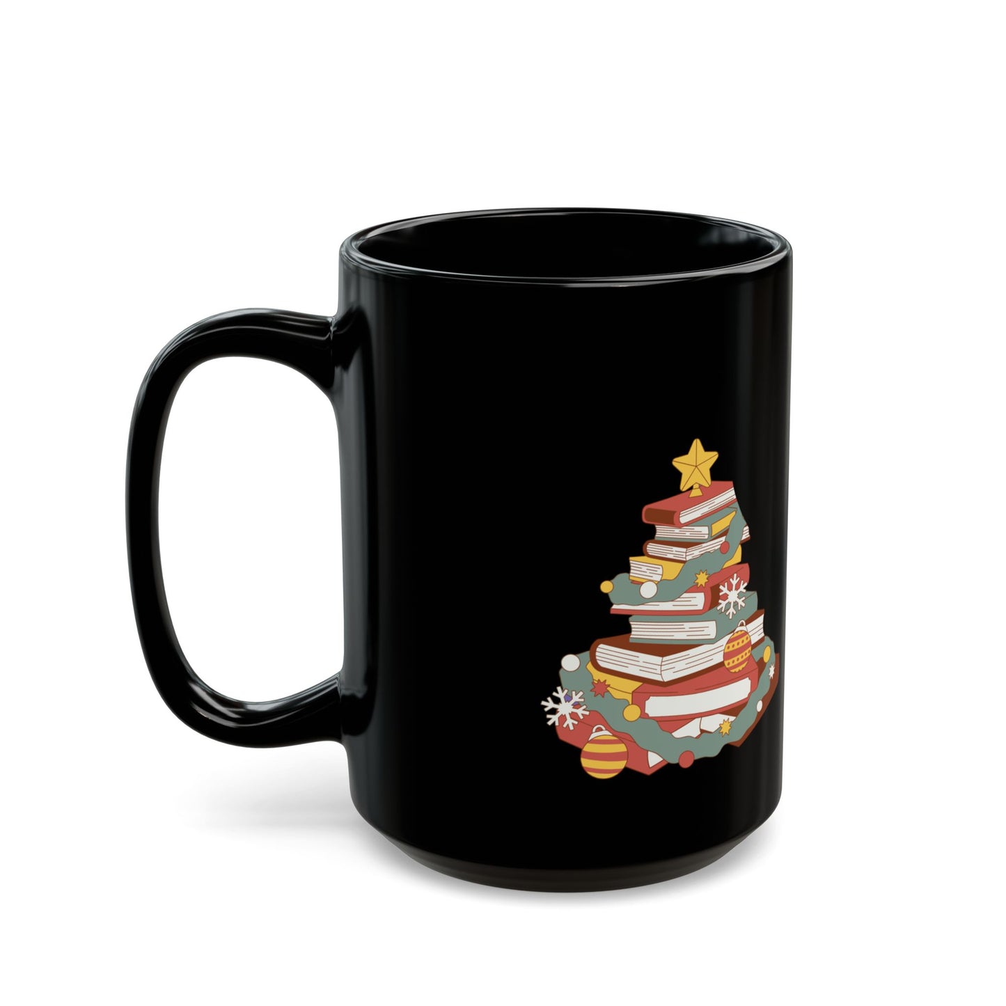 Book Lover's Christmas Black Mug (11oz, 15oz)