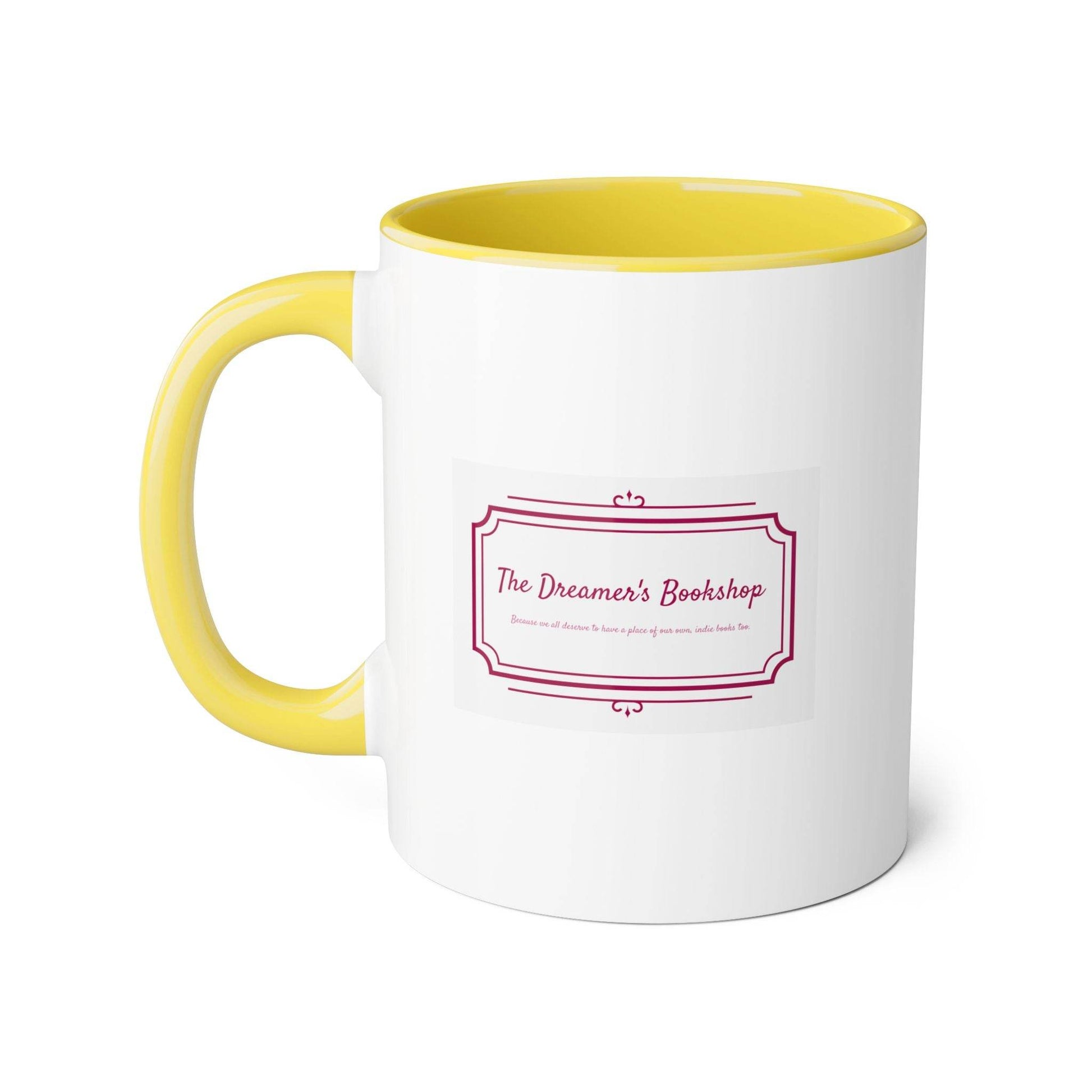 Dreamer's Bookshop Accent Mug - 11oz Coffee Cup for Readers & Book Lovers - The Dreamer's Bookshop.