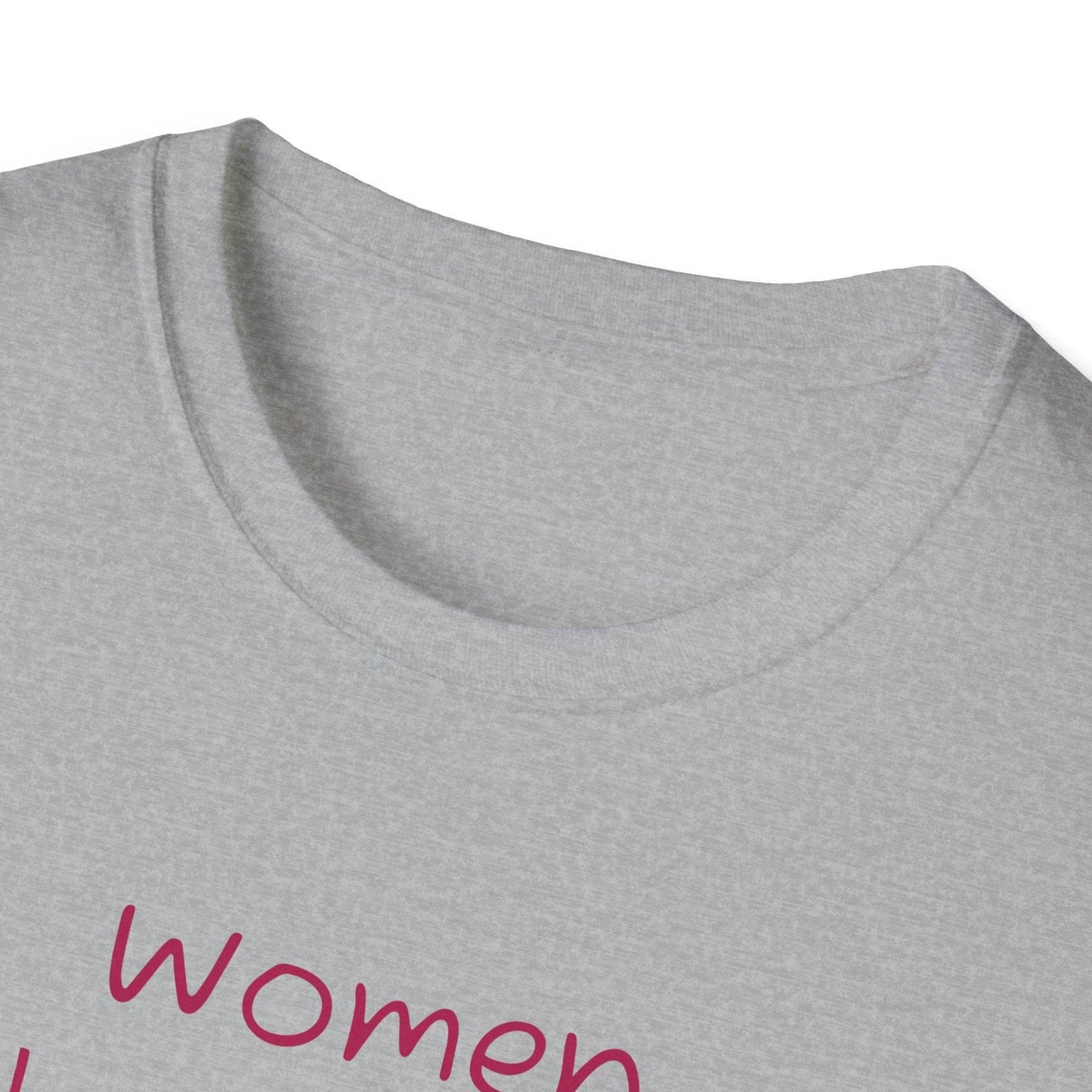 Inspirational Unisex Softstyle T-Shirt - 'Women' Motivational Design - The Dreamer's Bookshop.