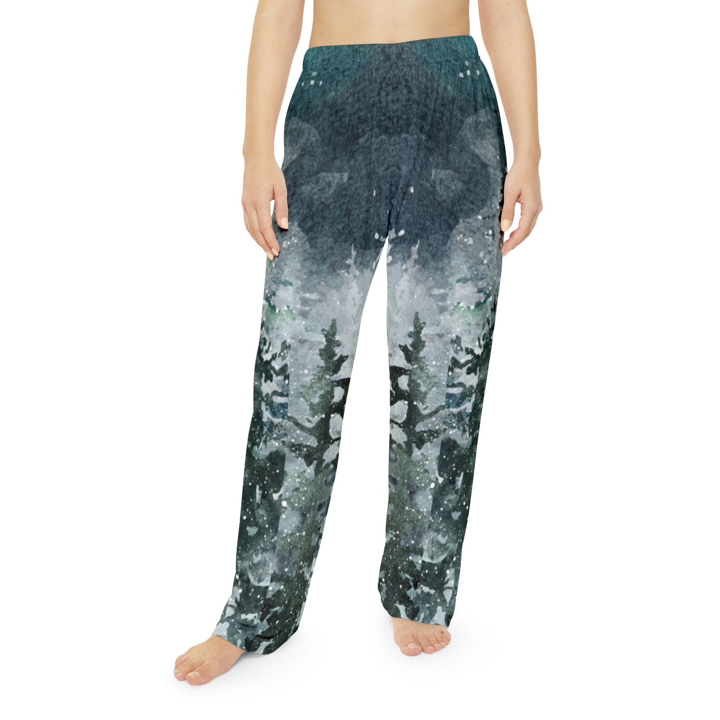 Winter Forest Pajama Pants – Women's Cozy All-Over Print Loungewear