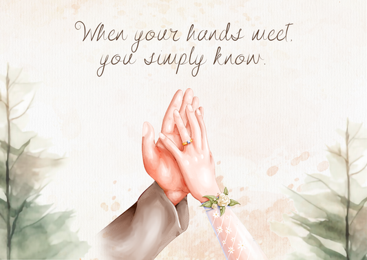 The Dreamer's Bookshop "Your Hands" Wedding Card - The Dreamer's Bookshop.