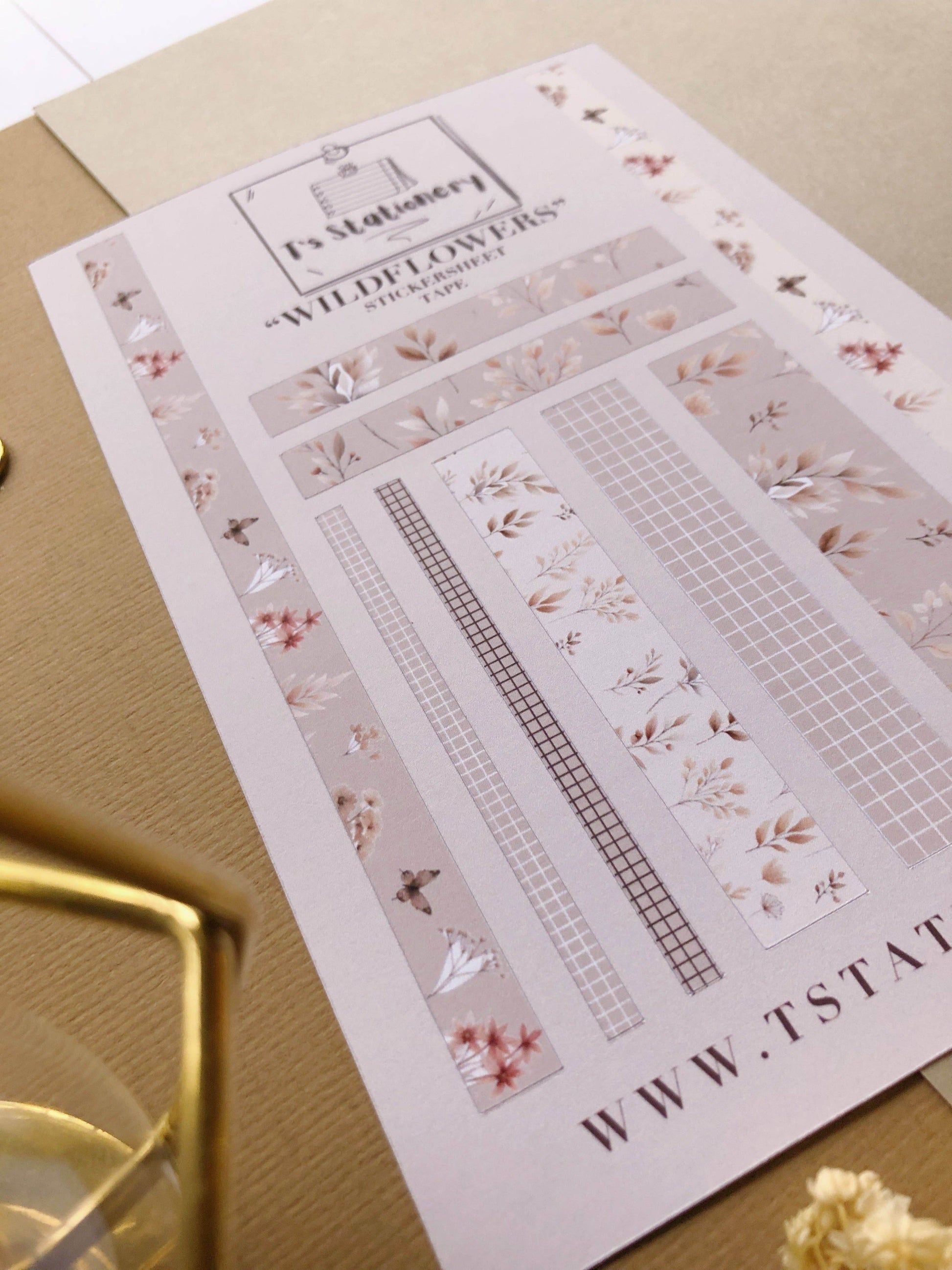 T's Stationery - Stickerveltape „Wildflower” - The Dreamer's Bookshop.