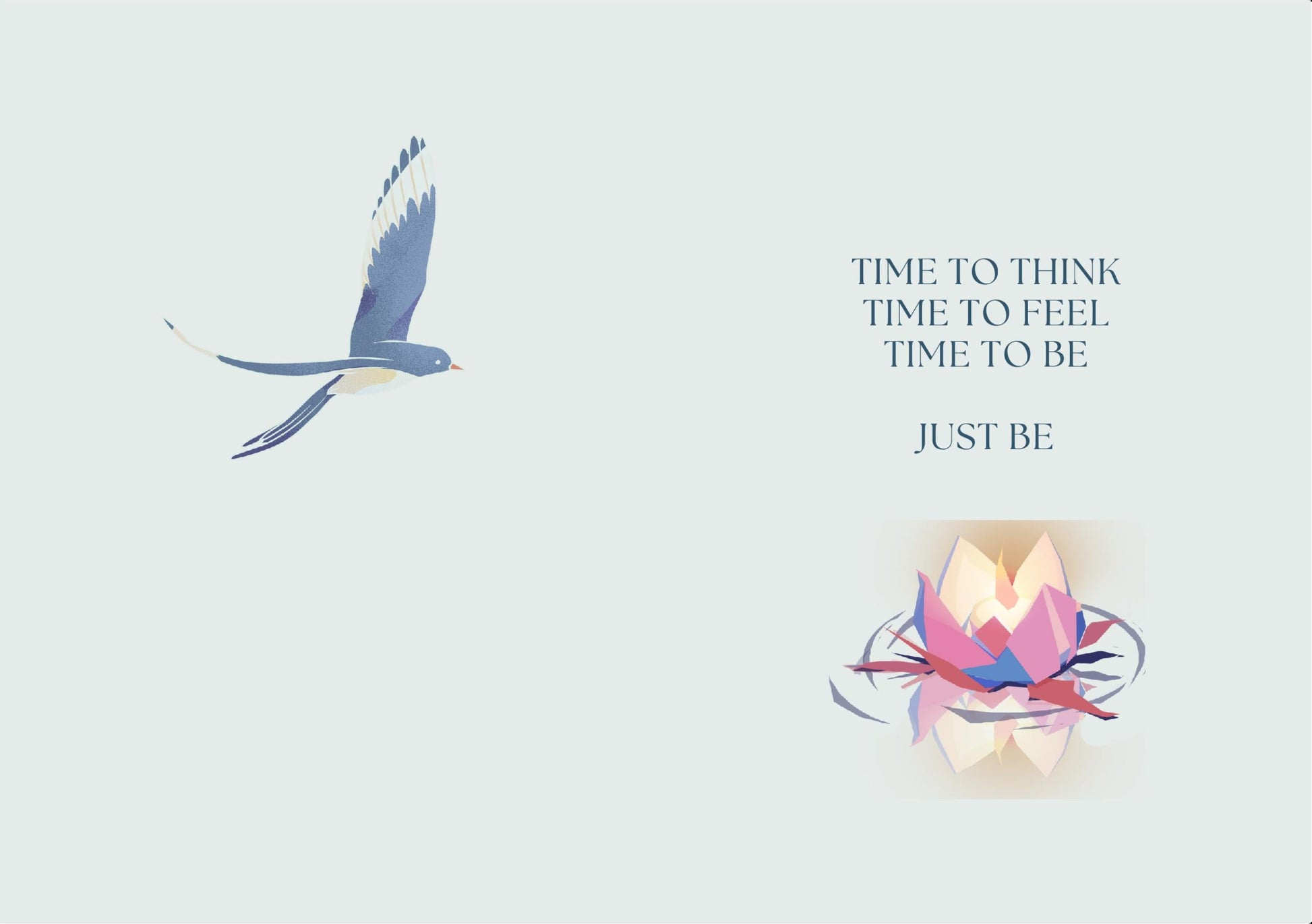 The Dreamer's Bookshop "Grant Yourself Time" Sympathy Card - The Dreamer's Bookshop.