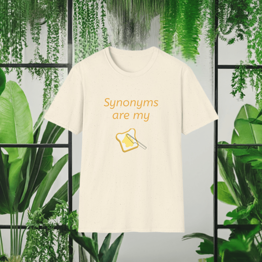 "Synonyms Are My Jam" Unisex Softstyle T-Shirt - Wordsmiths - The Dreamer's Bookshop.