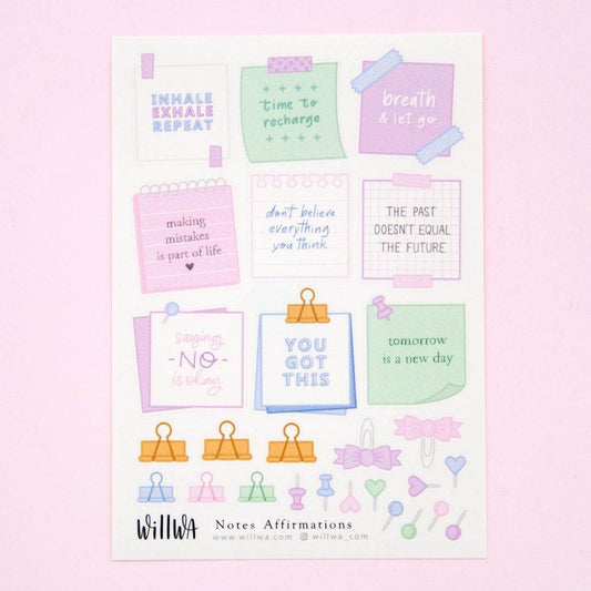 Willwa - Sticky Notes Affirmations - The Dreamer's Bookshop.