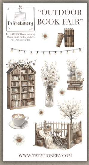T's Stationery - Outdoor Book Fair - Sticker Sheet - The Dreamer's Bookshop.