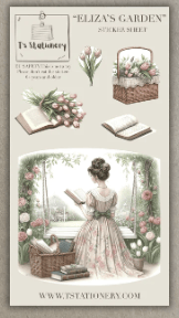 T's Stationery - Eliza's Garden - Sticker Sheet - The Dreamer's Bookshop.