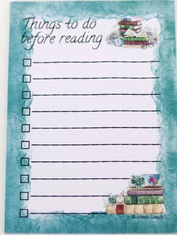 Sticky Notes, Notepad - Dingen om te doen voordat je gaat lezen - The Dreamer's Bookshop.