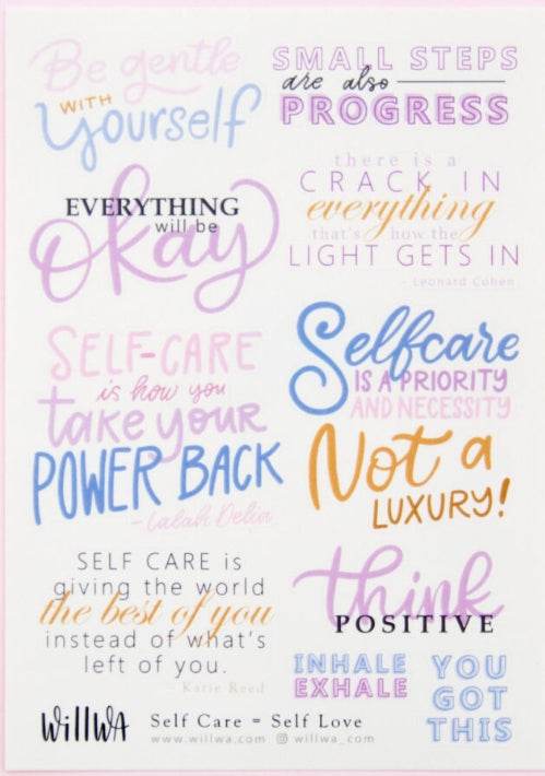 Willwa - Selfcare = Selflove - The Dreamer's Bookshop.