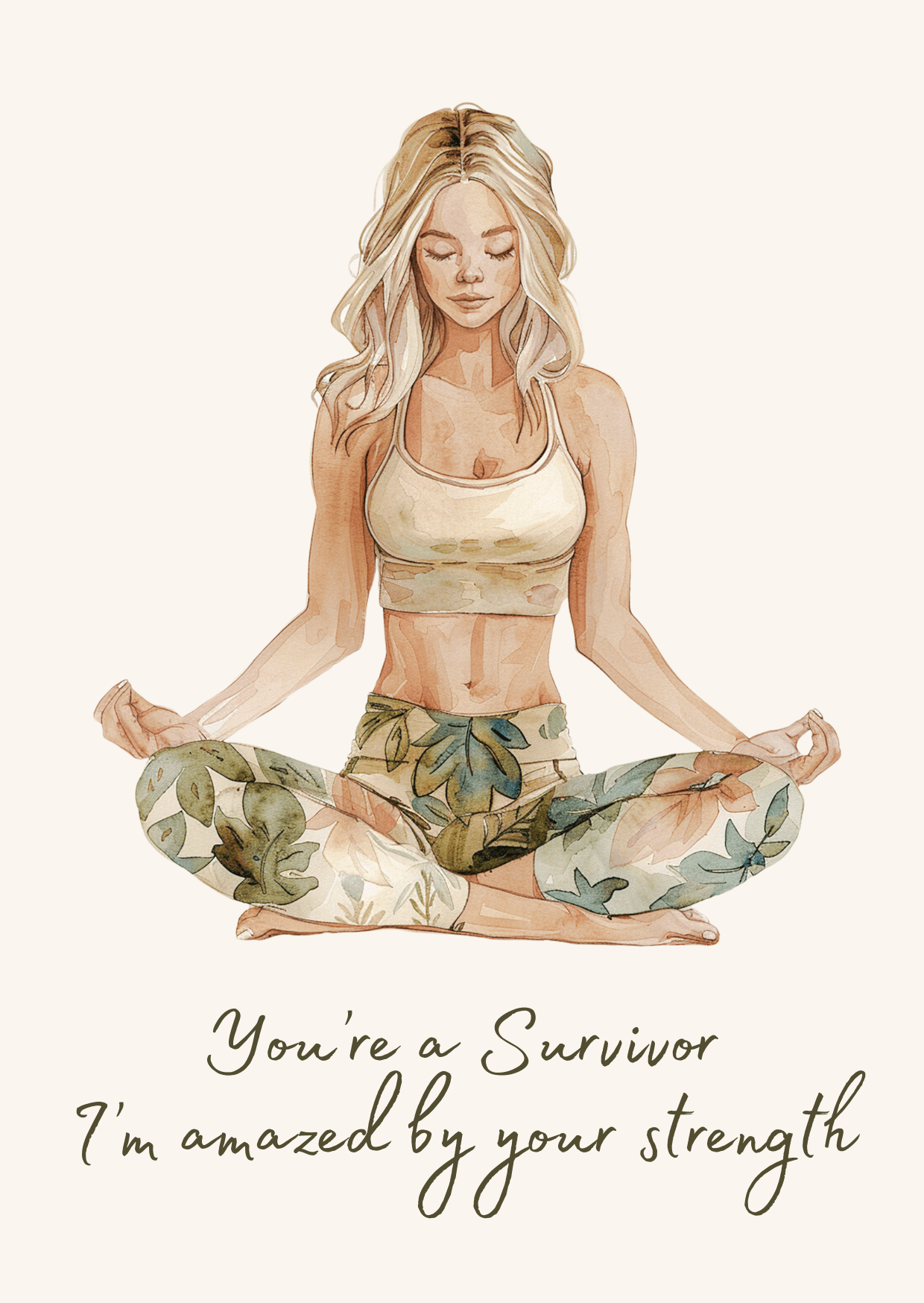 The Dreamer's Bookshop Chronic Illness "You're a Survivor" Art Print Card - The Dreamer's Bookshop.