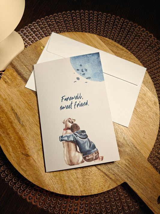 The Dreamer's Bookshop "Goodbye Dog" Sympathy Card - The Dreamer's Bookshop.