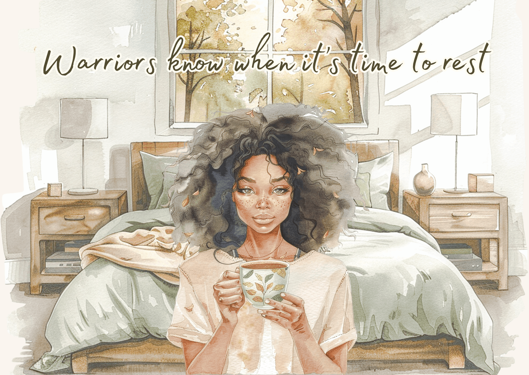 The Dreamer's Bookshop Chronic Illness "Warriors Know" Art Print Card - The Dreamer's Bookshop.