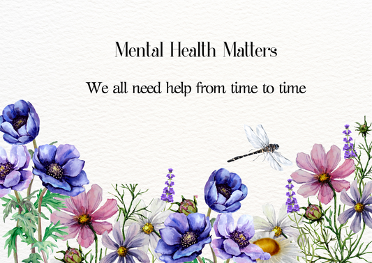 The Dreamer's Bookshop "Need Help" Mental Health Matters Card - The Dreamer's Bookshop.