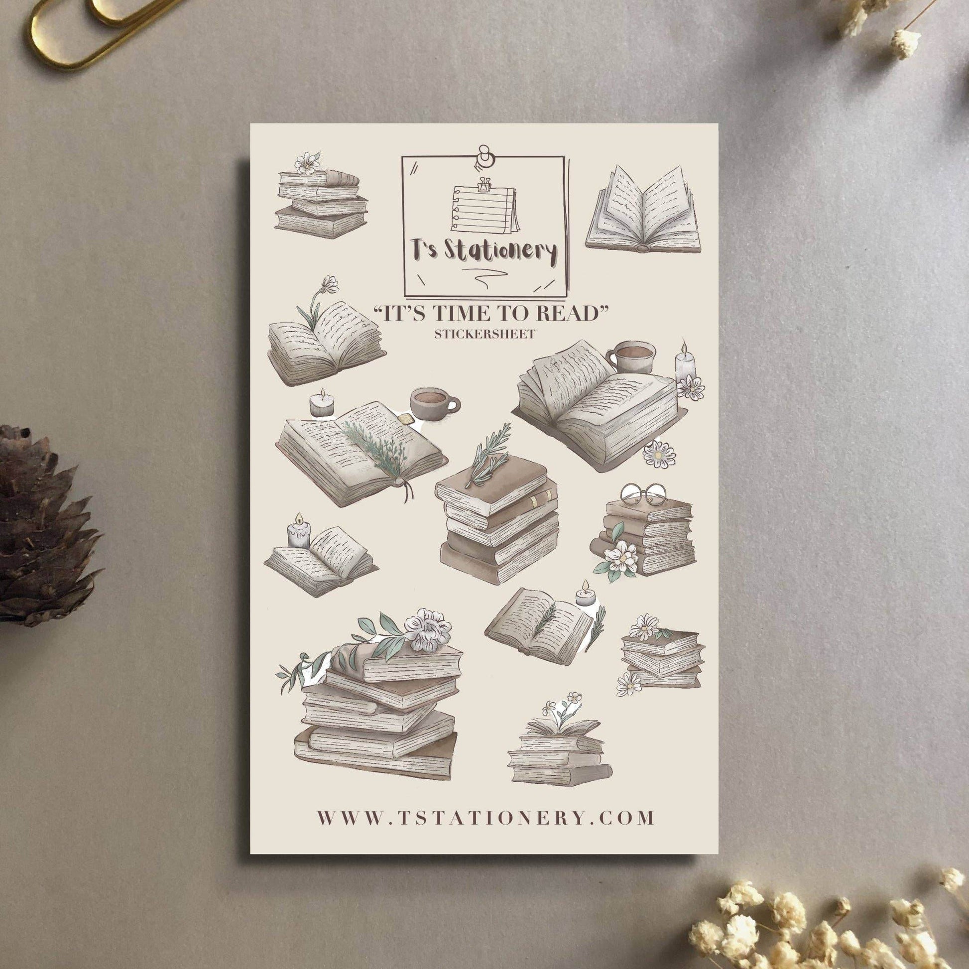 T's Stationery - „Het is tijd om te lezen” - The Dreamer's Bookshop.