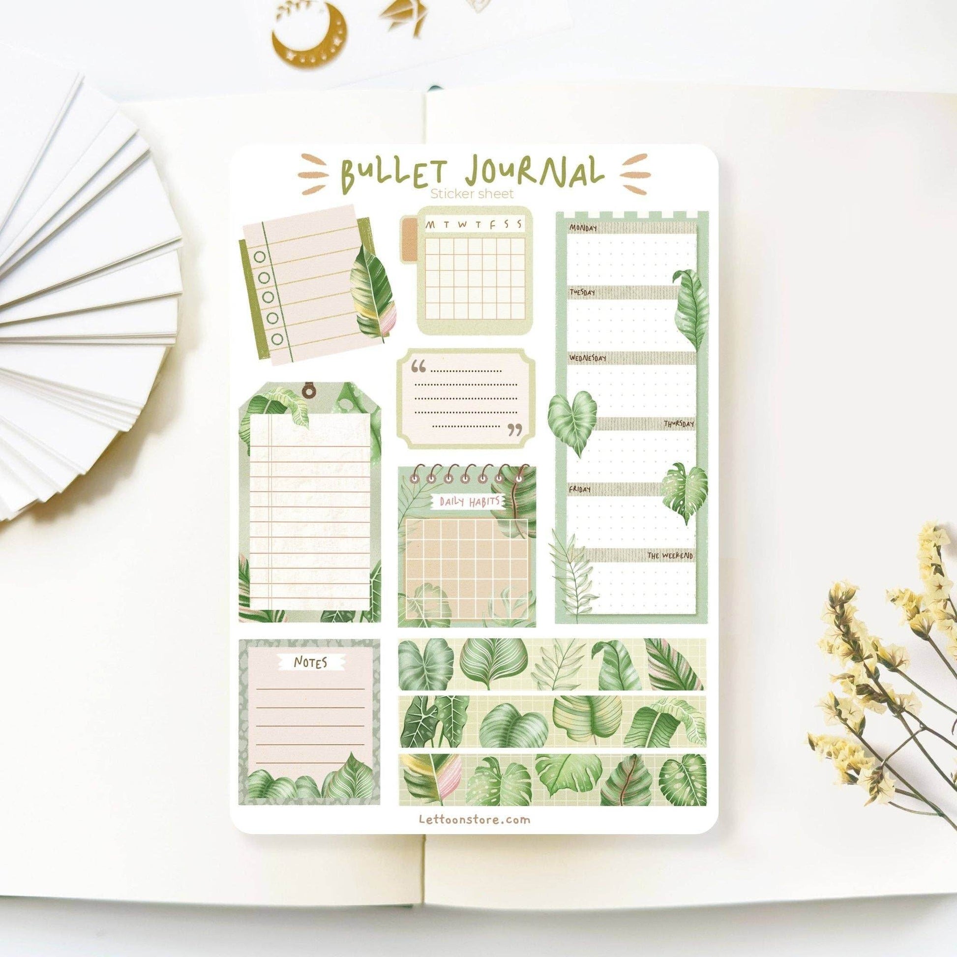 LETTOOn - Stickervel - Bullet Journal Essentials - The Dreamer's Bookshop.