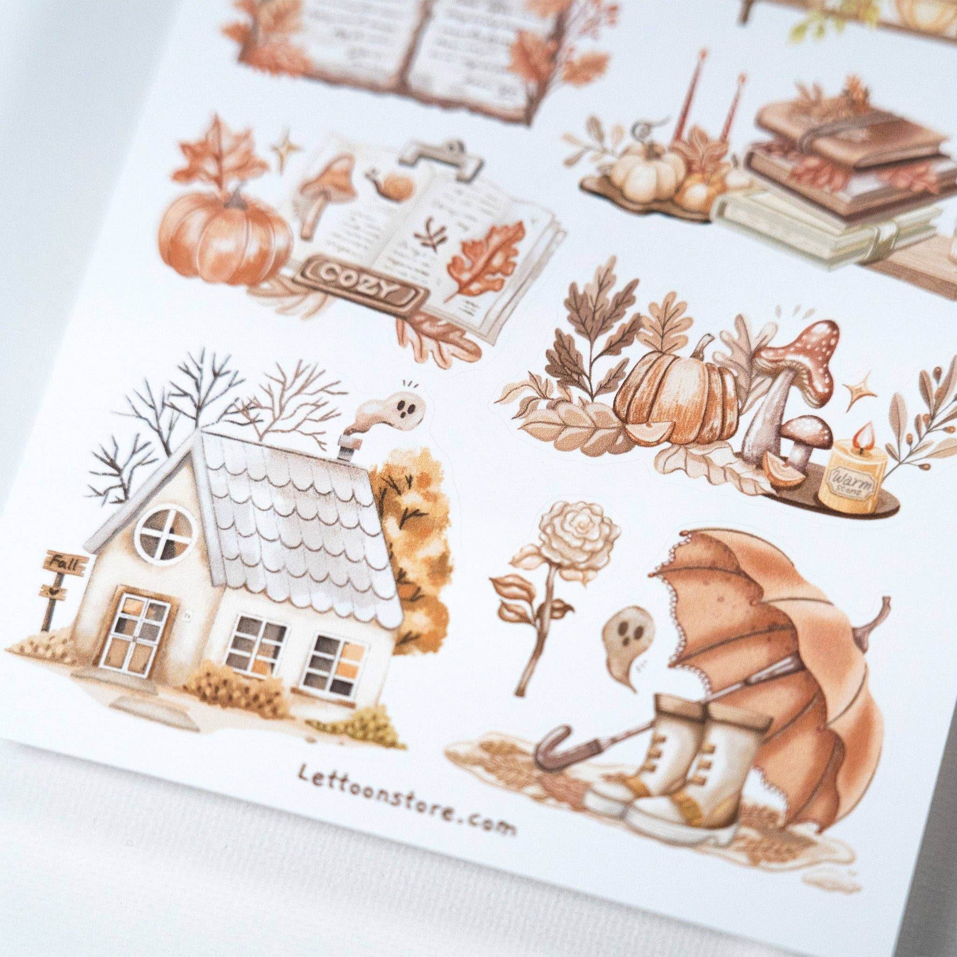 LETTOOn - Stickervel - Gezellige herfstset - The Dreamer's Bookshop.